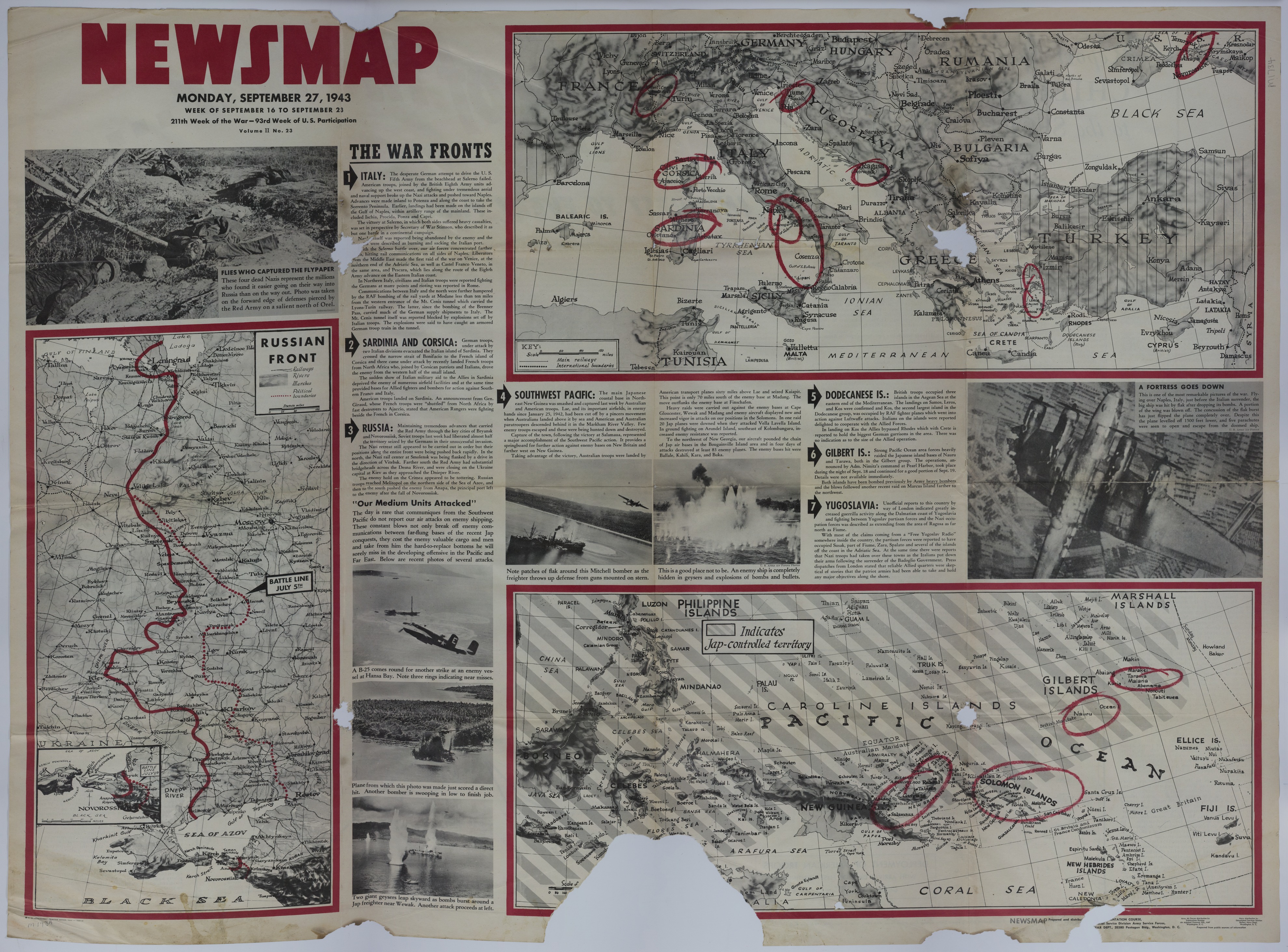 Map of the Russian Front