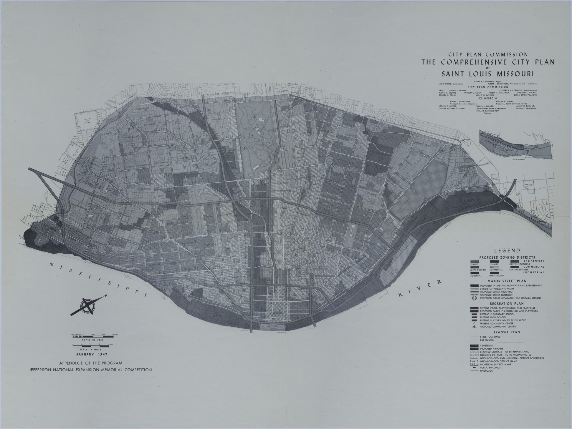 Map of the Jefferson National Expansion Memorial Competition