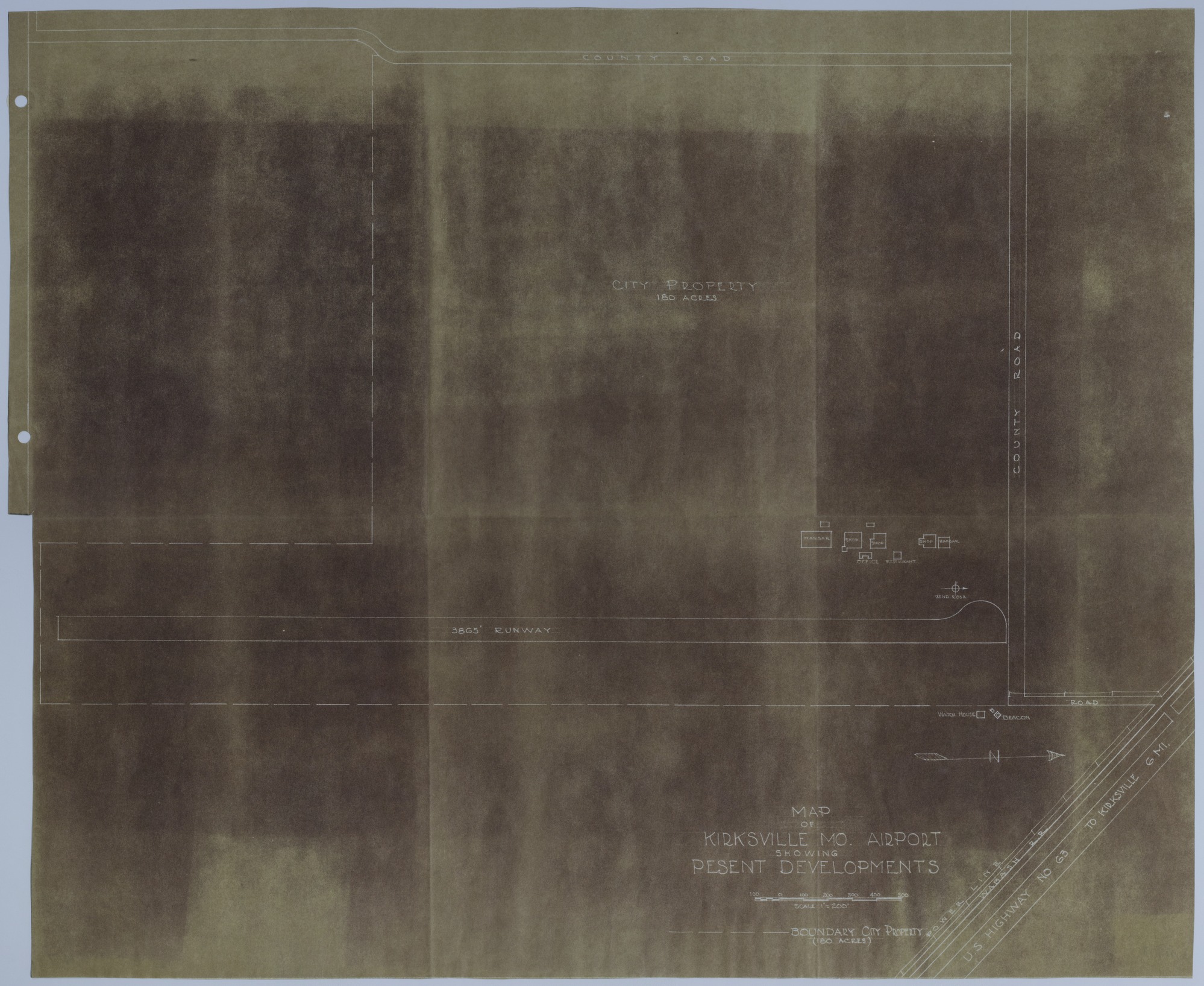 Map of the Kirksville Municipal Airport