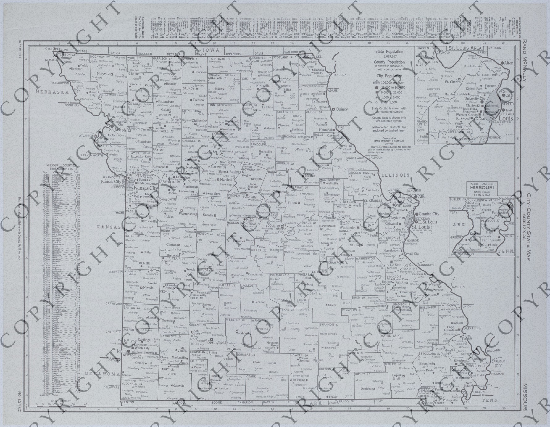 Map of Missouri