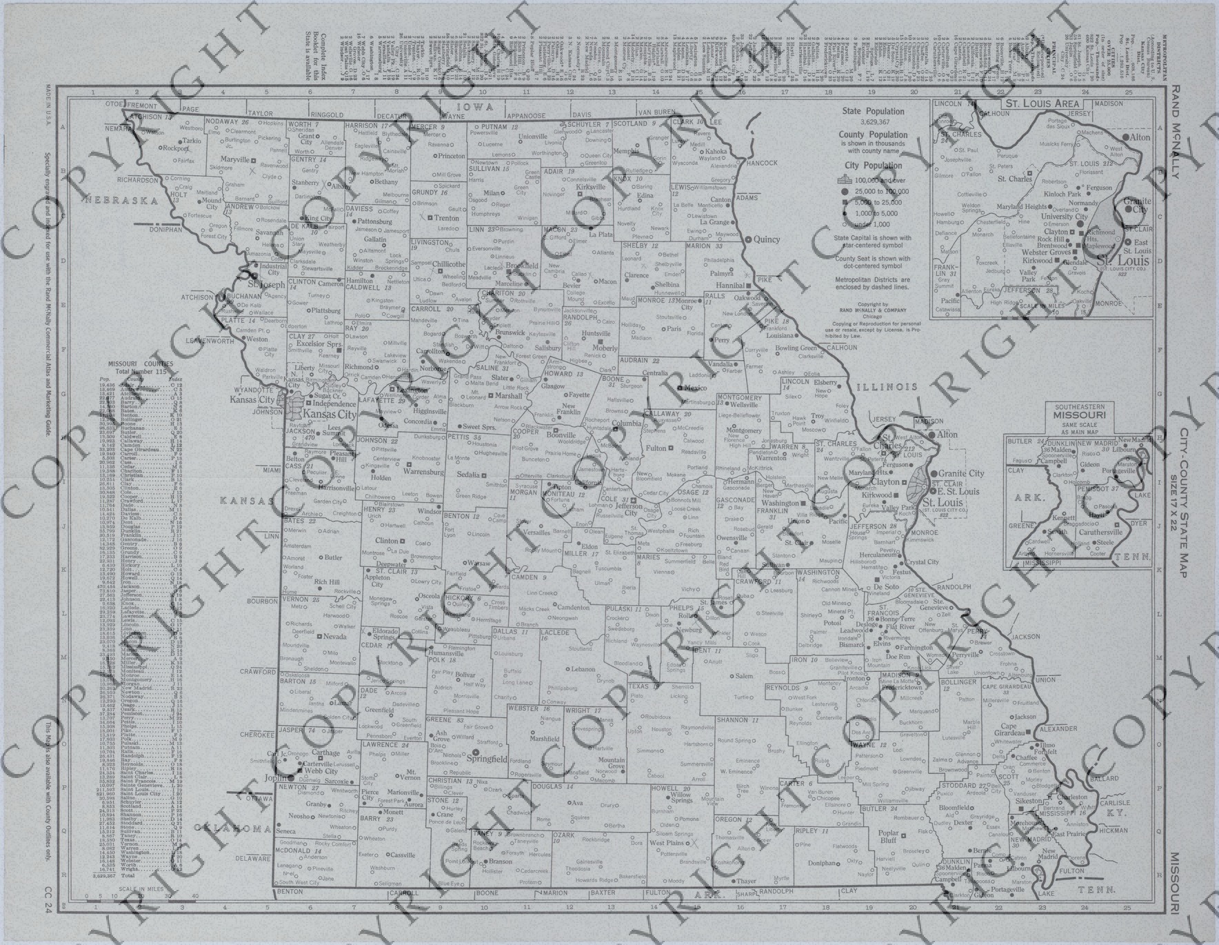 Map of Missouri