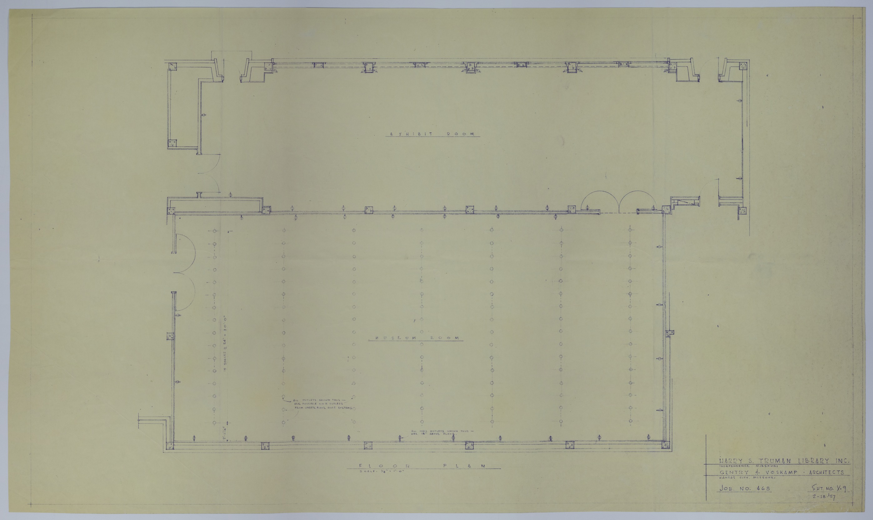 M19.jpg Drawing of the Proposed Exhibit and Museum Rooms in the Harry S. Truman Library