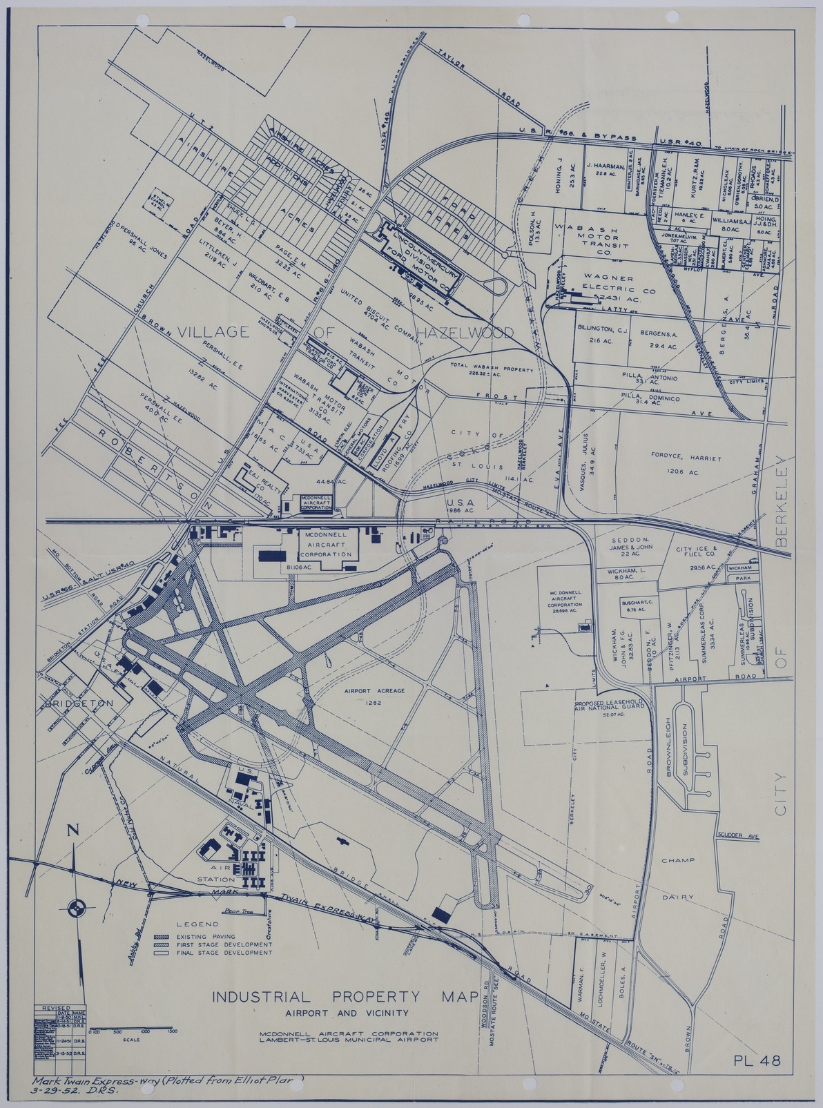 Map of Properties Surrounding Lambert Field