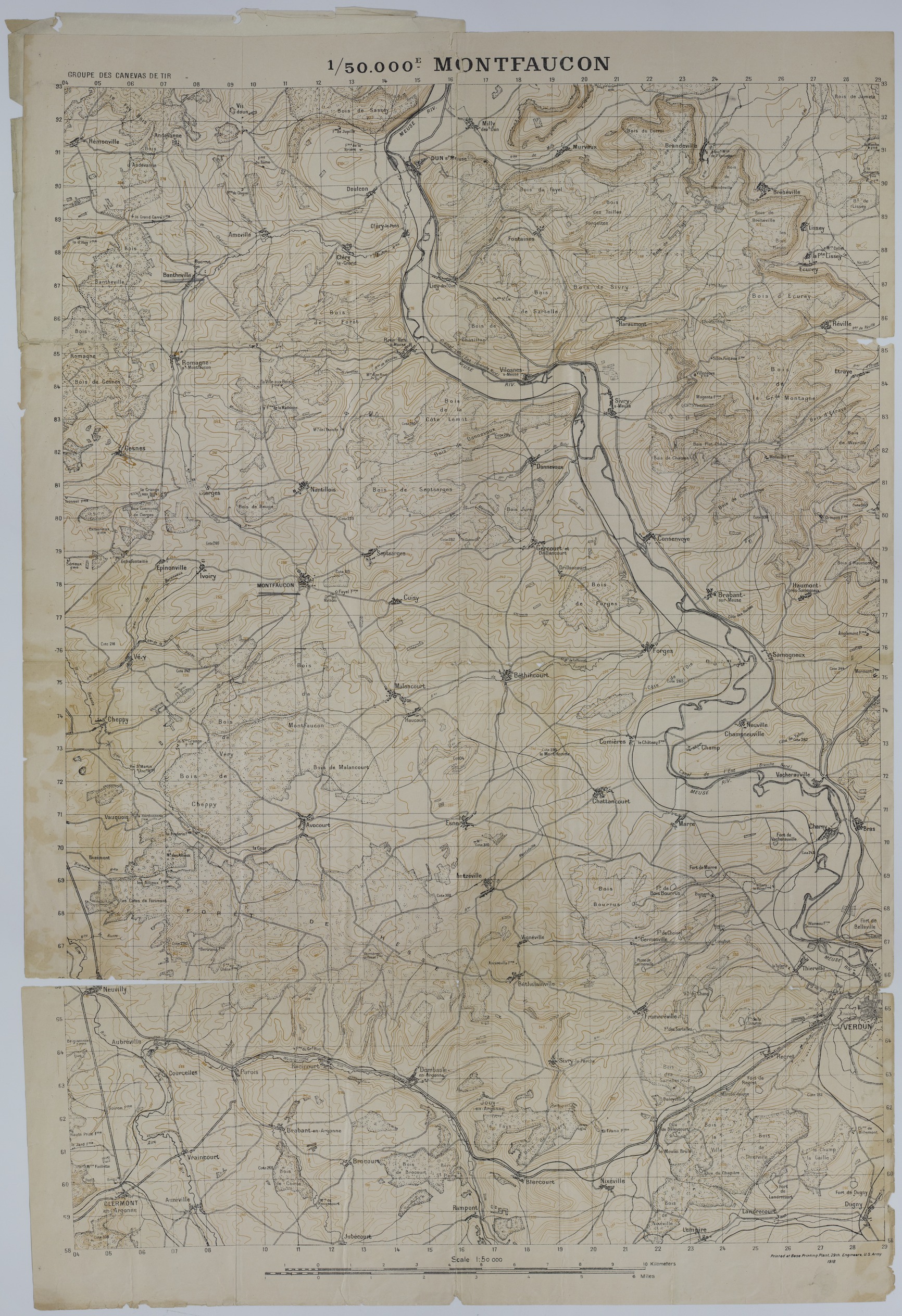 M1910.jpg Map of the Area Around Montfaucon