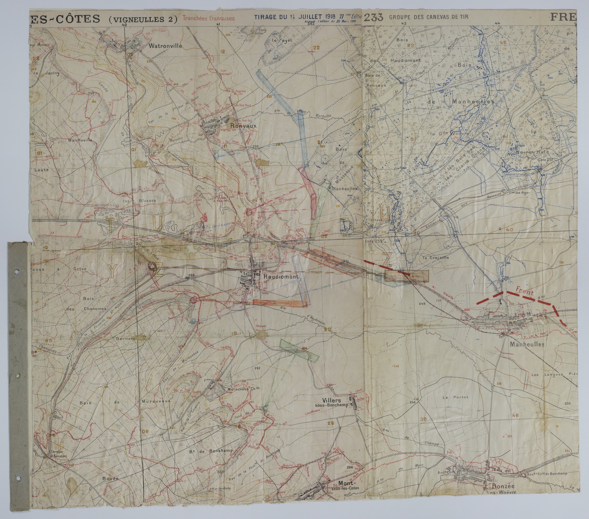 M1914.jpg Map of the Machine Gun Defense at Haudiomont