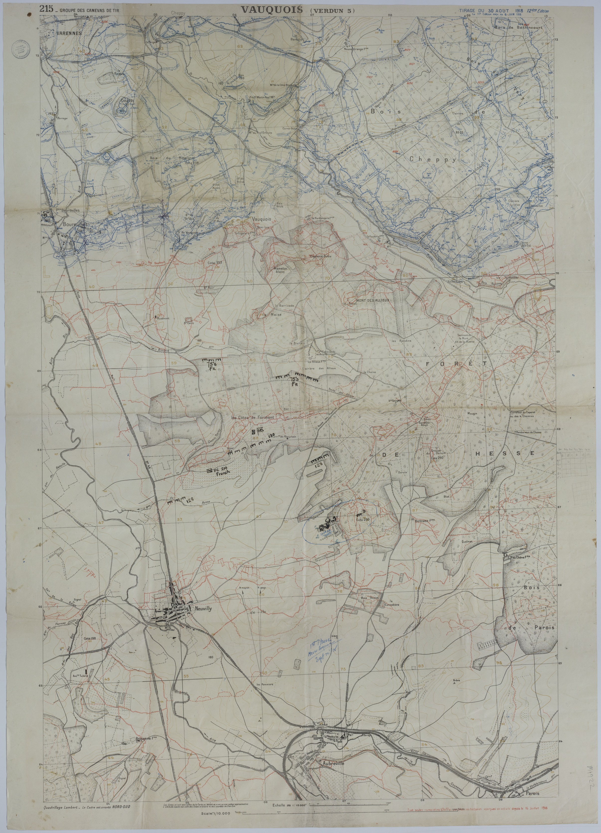 M1922.jpg Map of Artillery Positions on September 26, 1918