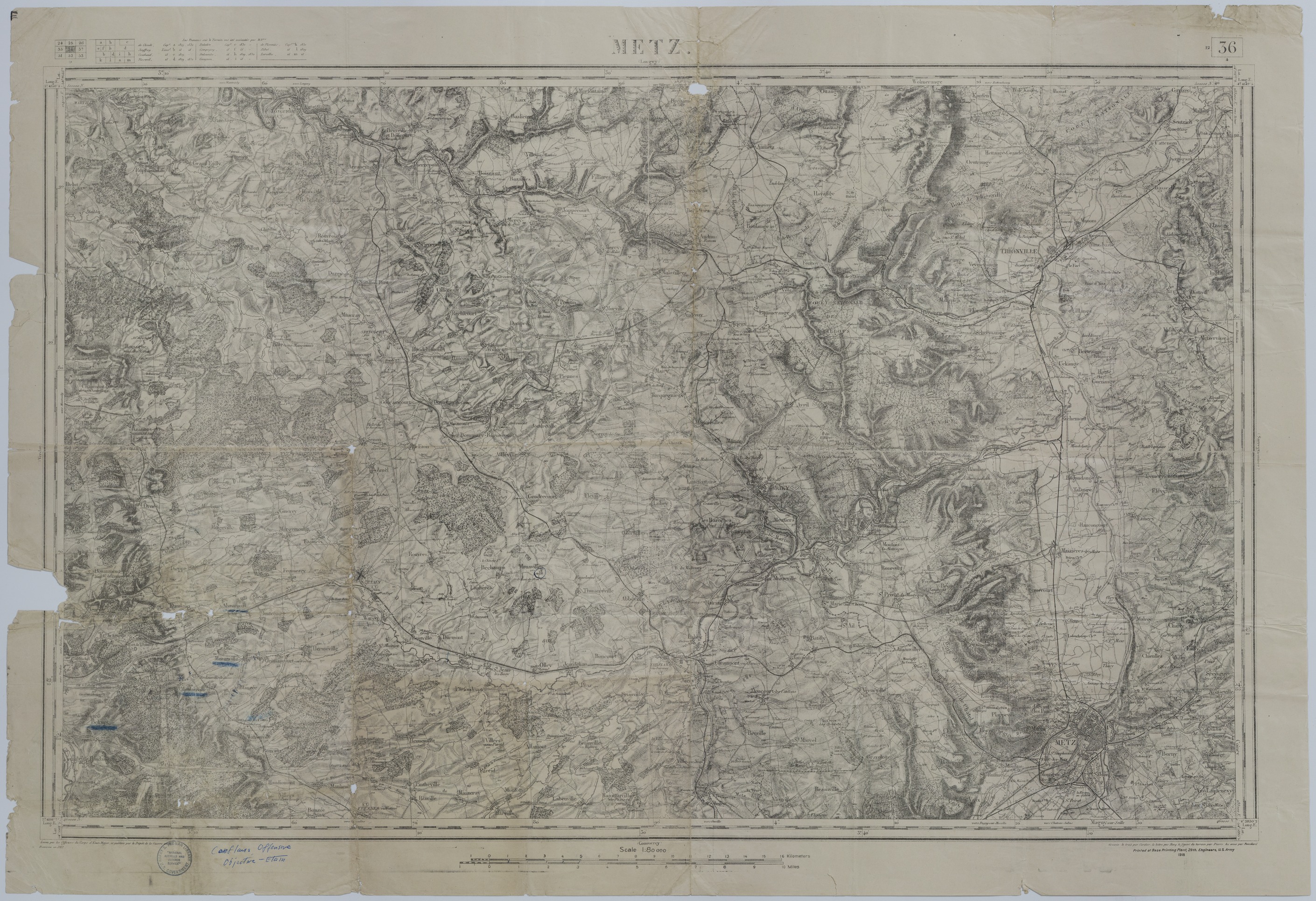 Map of the Conflans Offensive