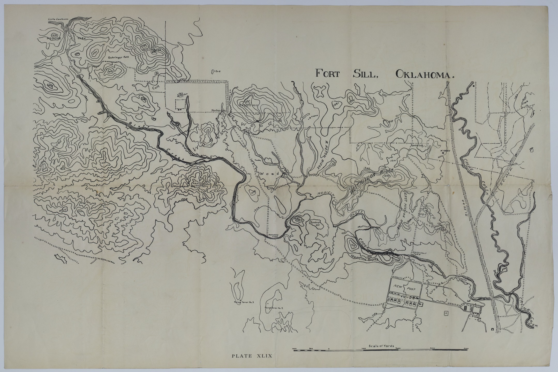 Map of Fort Sill, Oklahoma