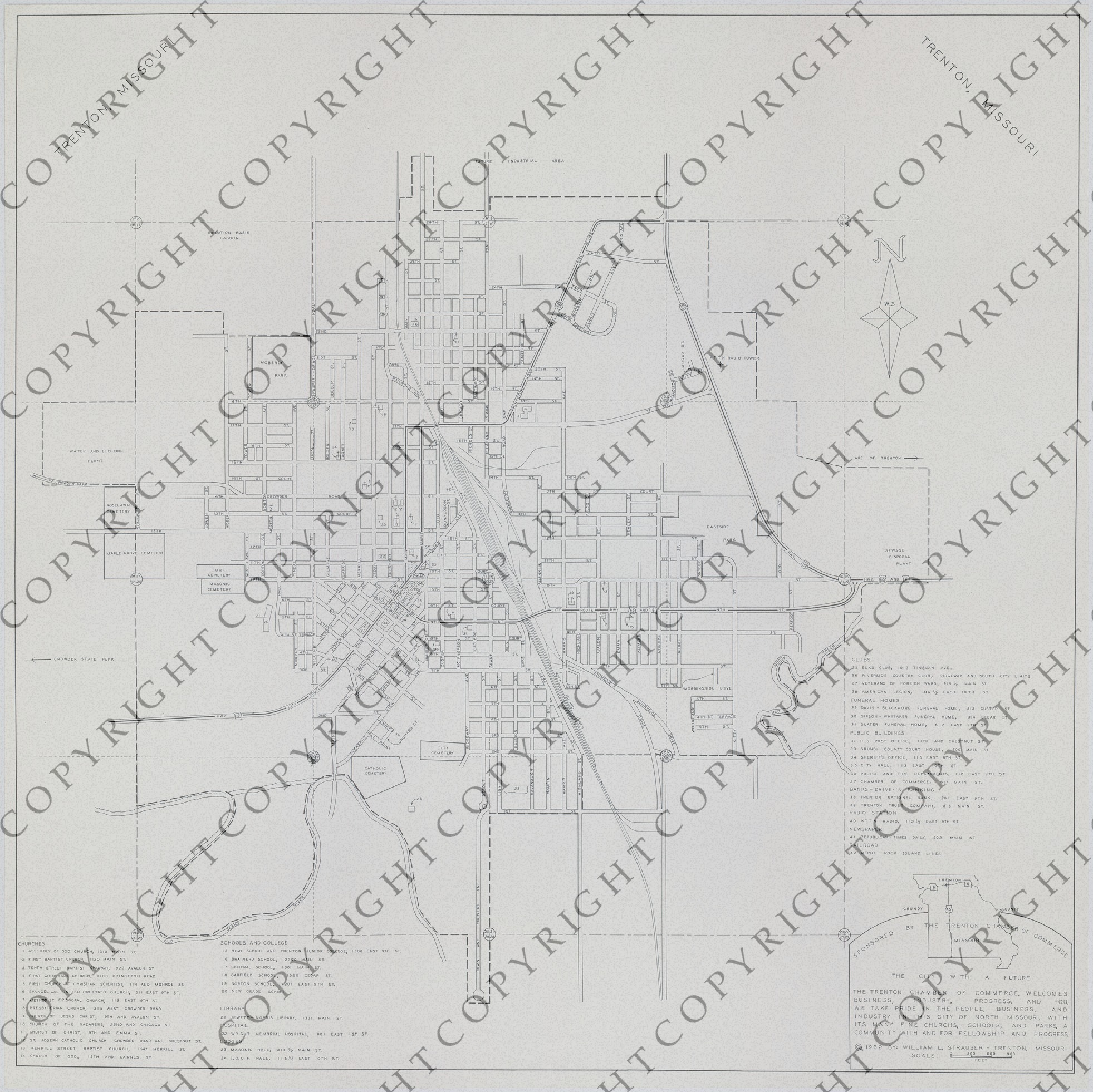 Map of Trenton, Missouri