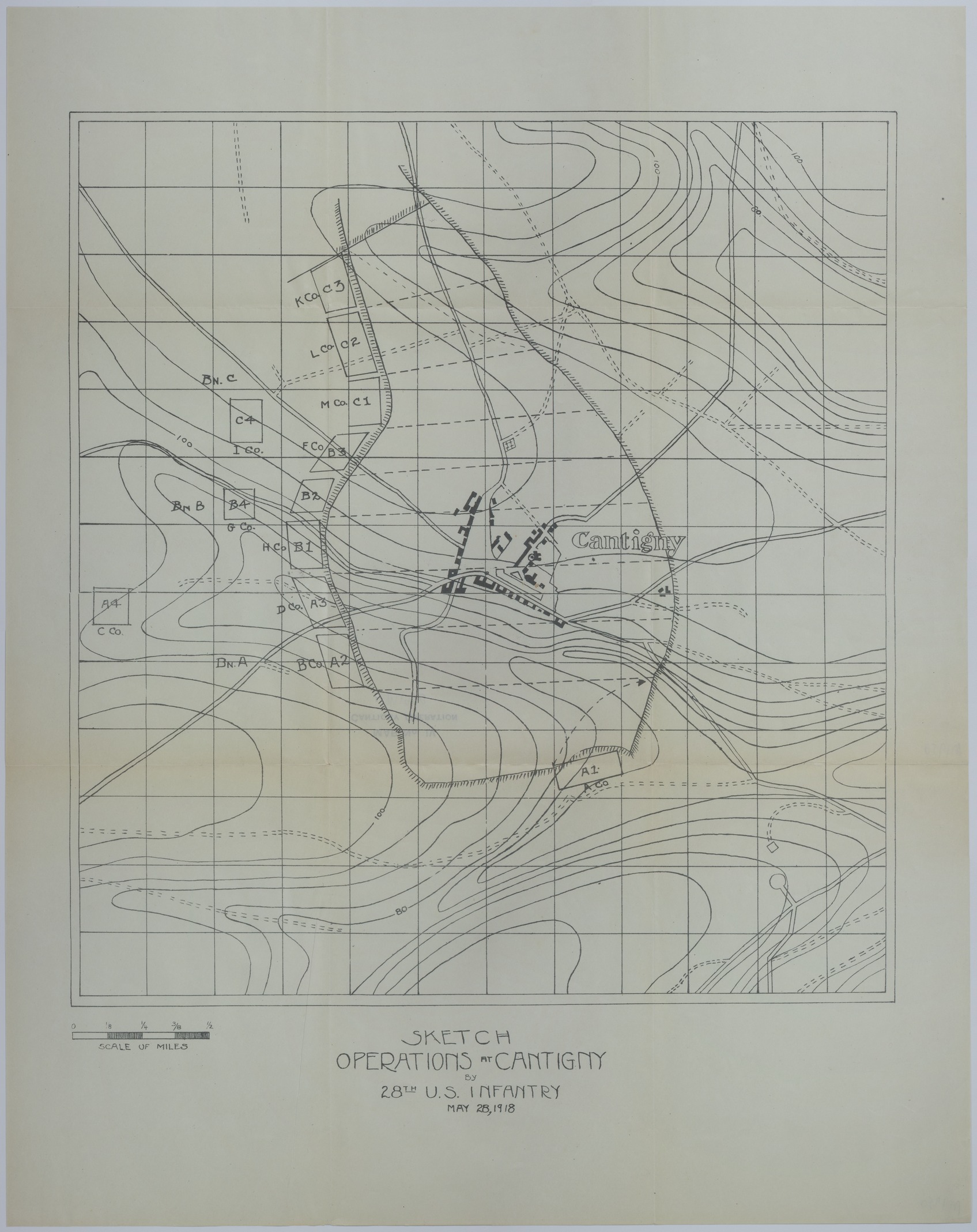 M1950.jpg Map of the Operations at Cantigny
