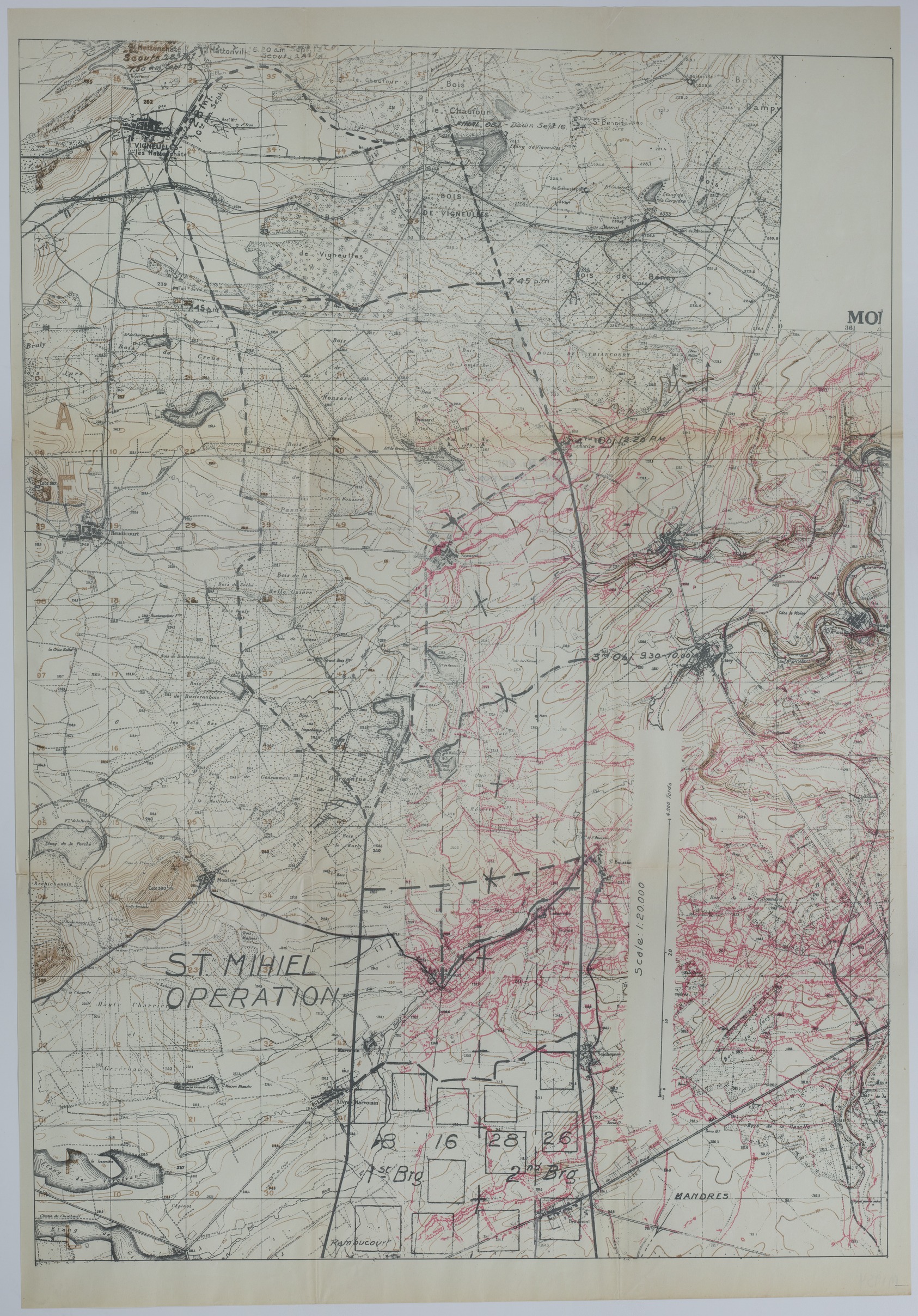 M1954.jpg Map of the 1st Division During the St. Mihiel Operation