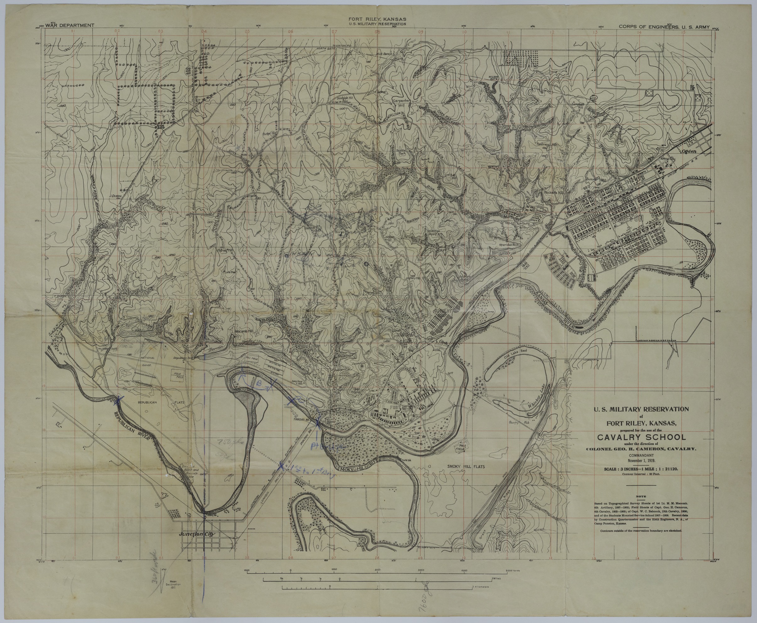 M1959.jpg Map of Fort Riley, Kansas