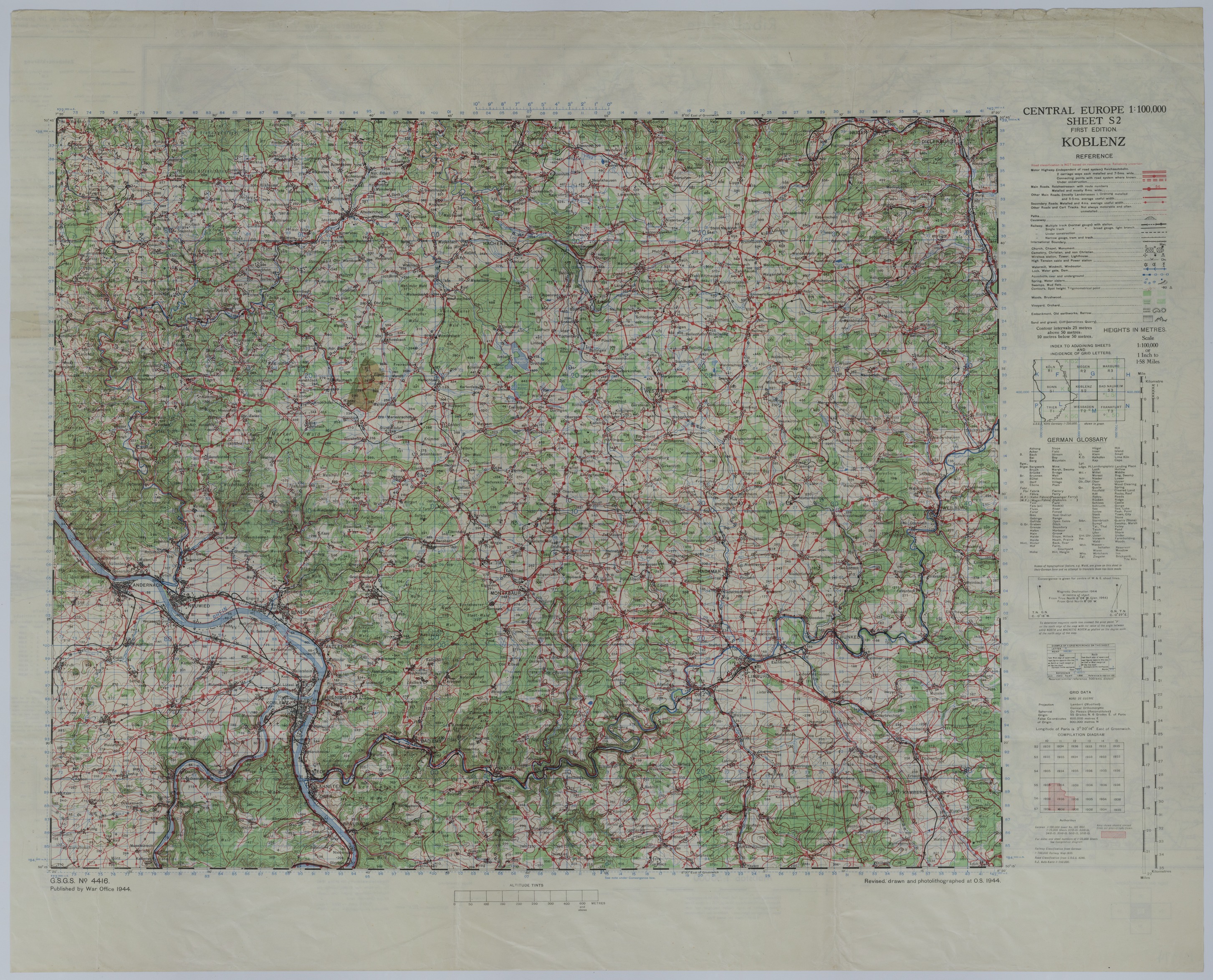 M1974-01.jpg Map of the Area Near Koblenz, Germany