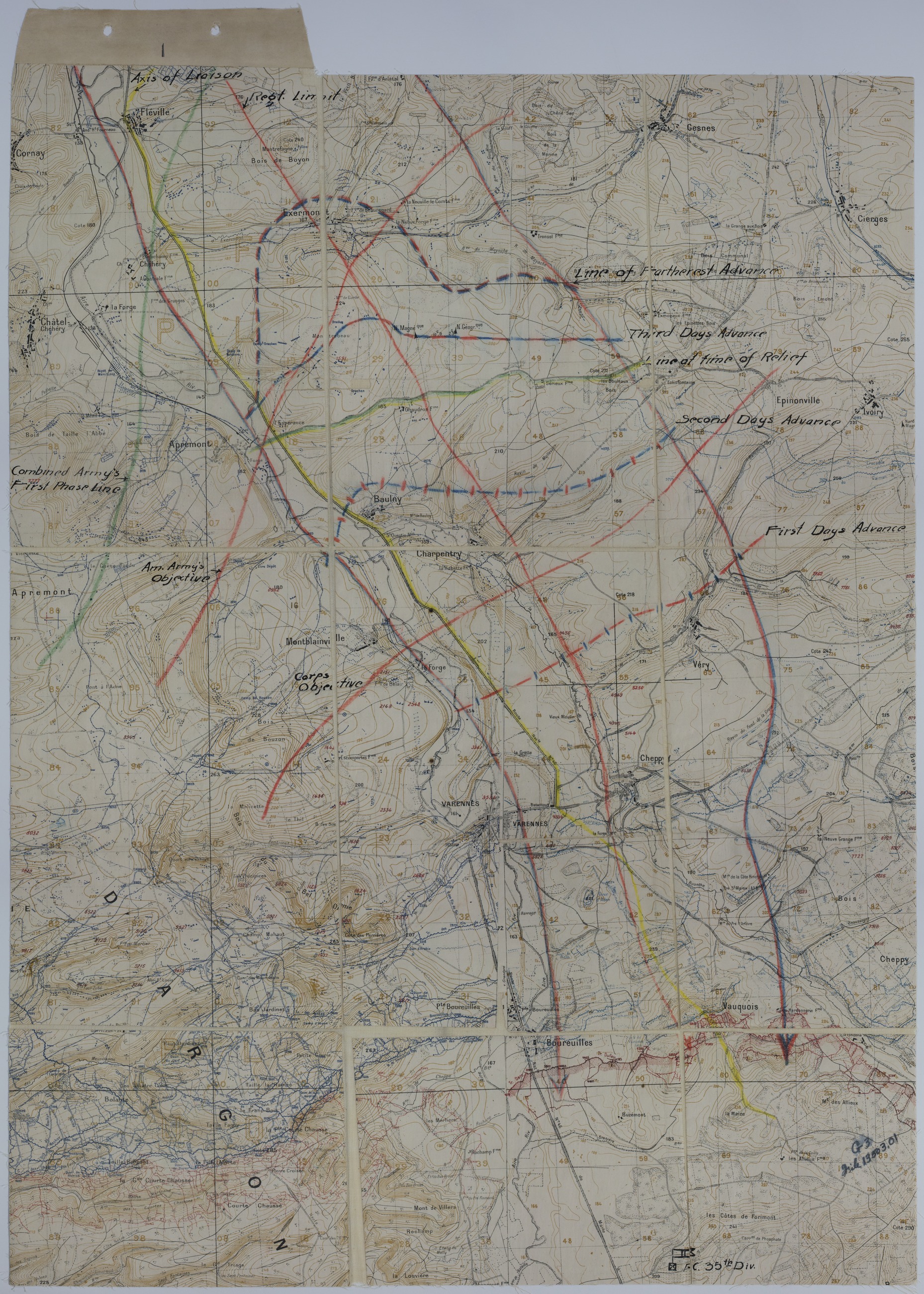M1984.jpg Map of American Advance During the Meuse-Argonne Offensive