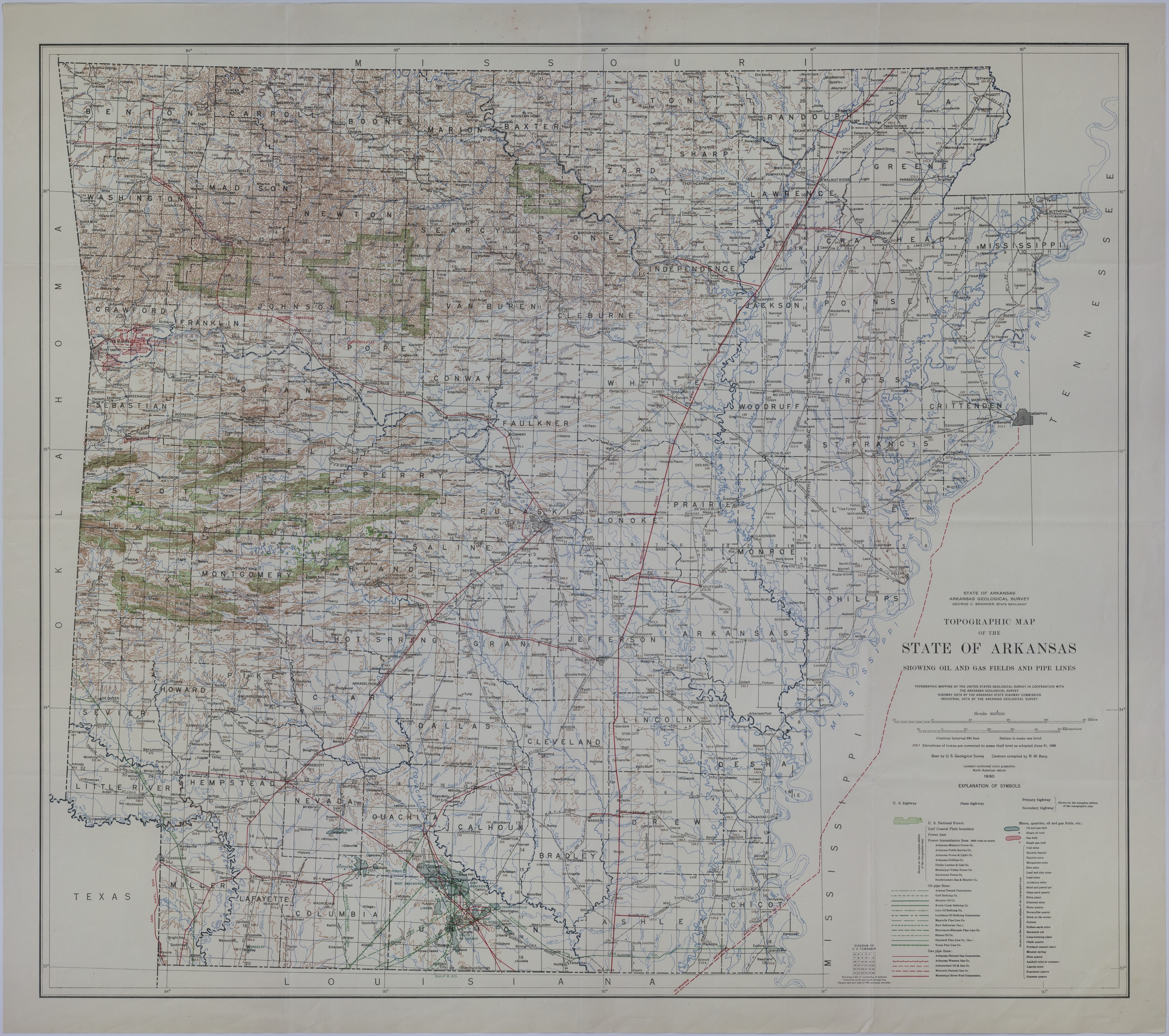 Map of Arkansas Resources