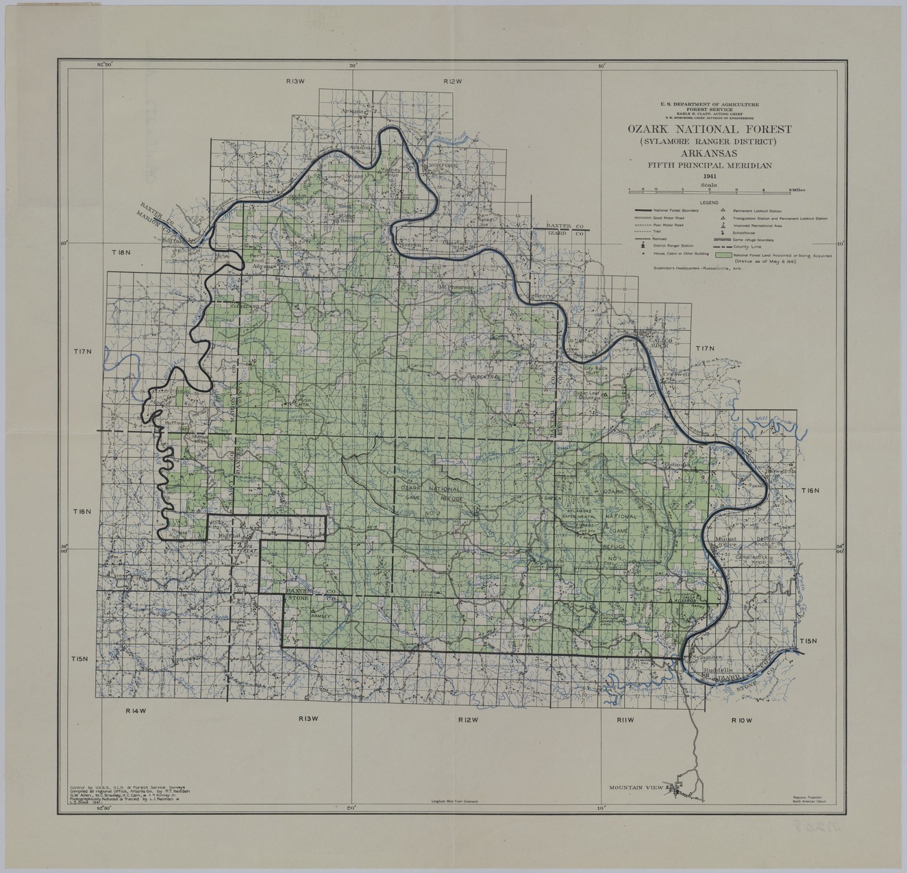 Map of Ozark National Forest