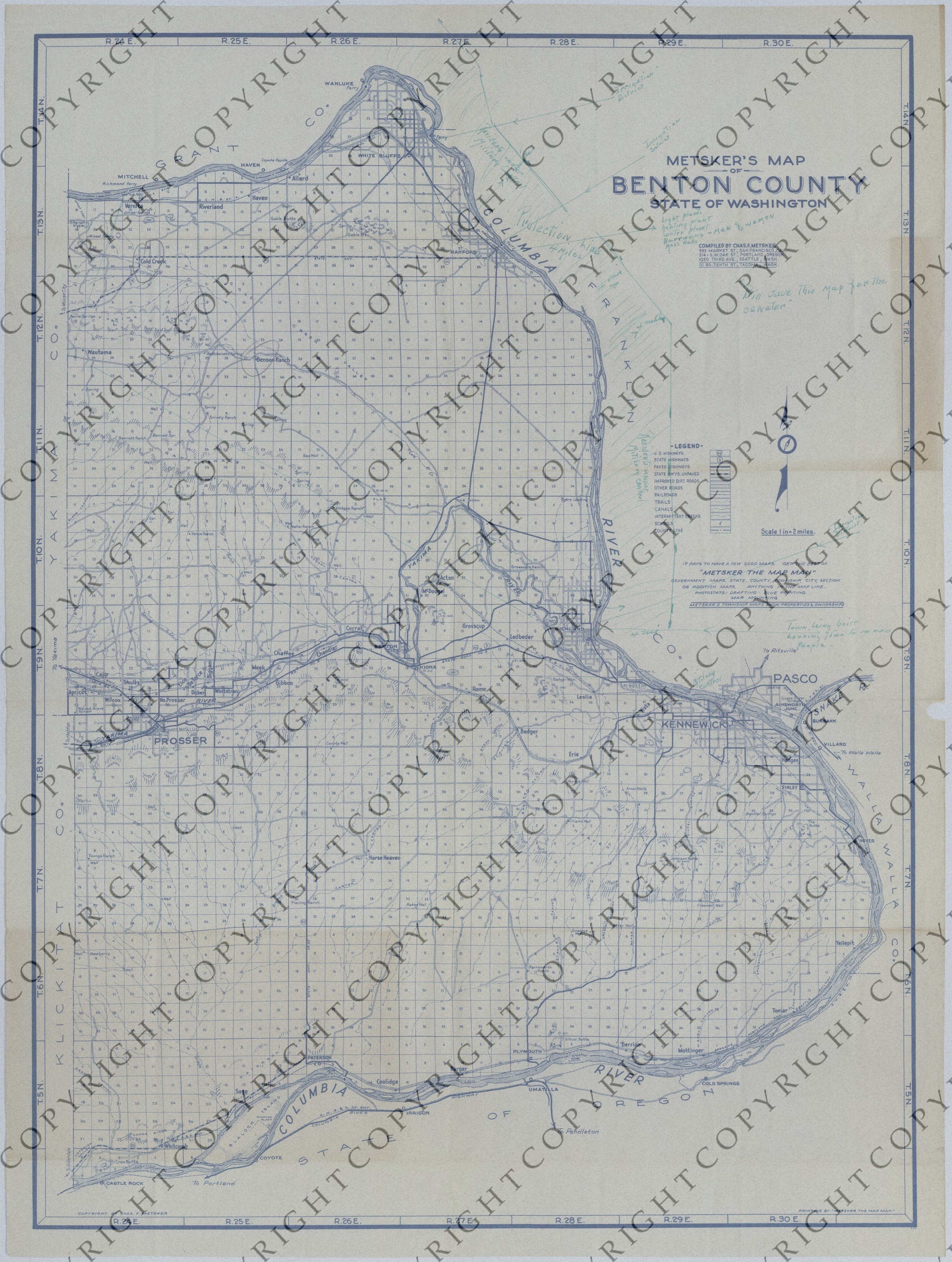 M252.jpg Map of the Area Near the Hanford Site
