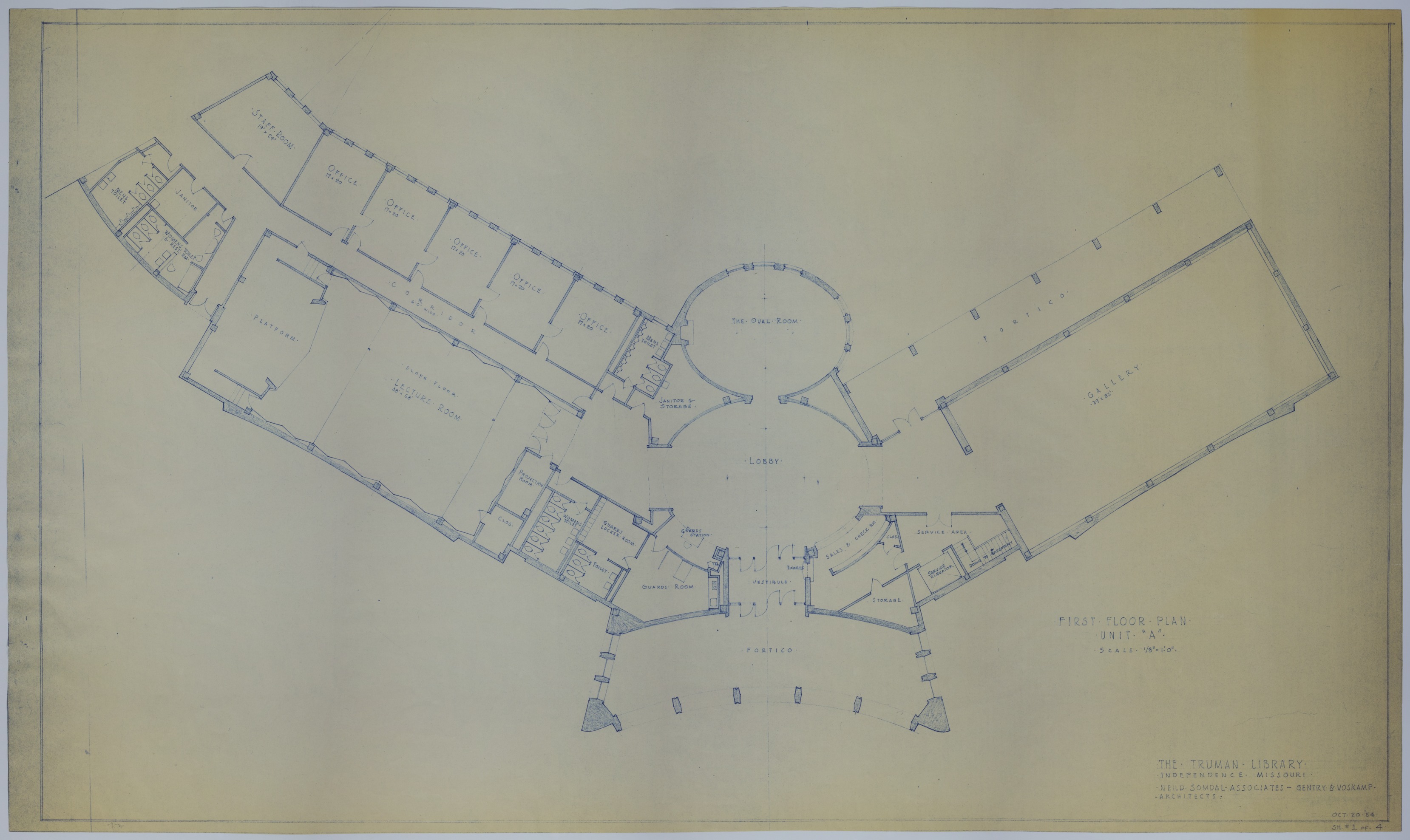 M27.jpg Drawing of the Proposed First Floor of the Harry S. Truman Library