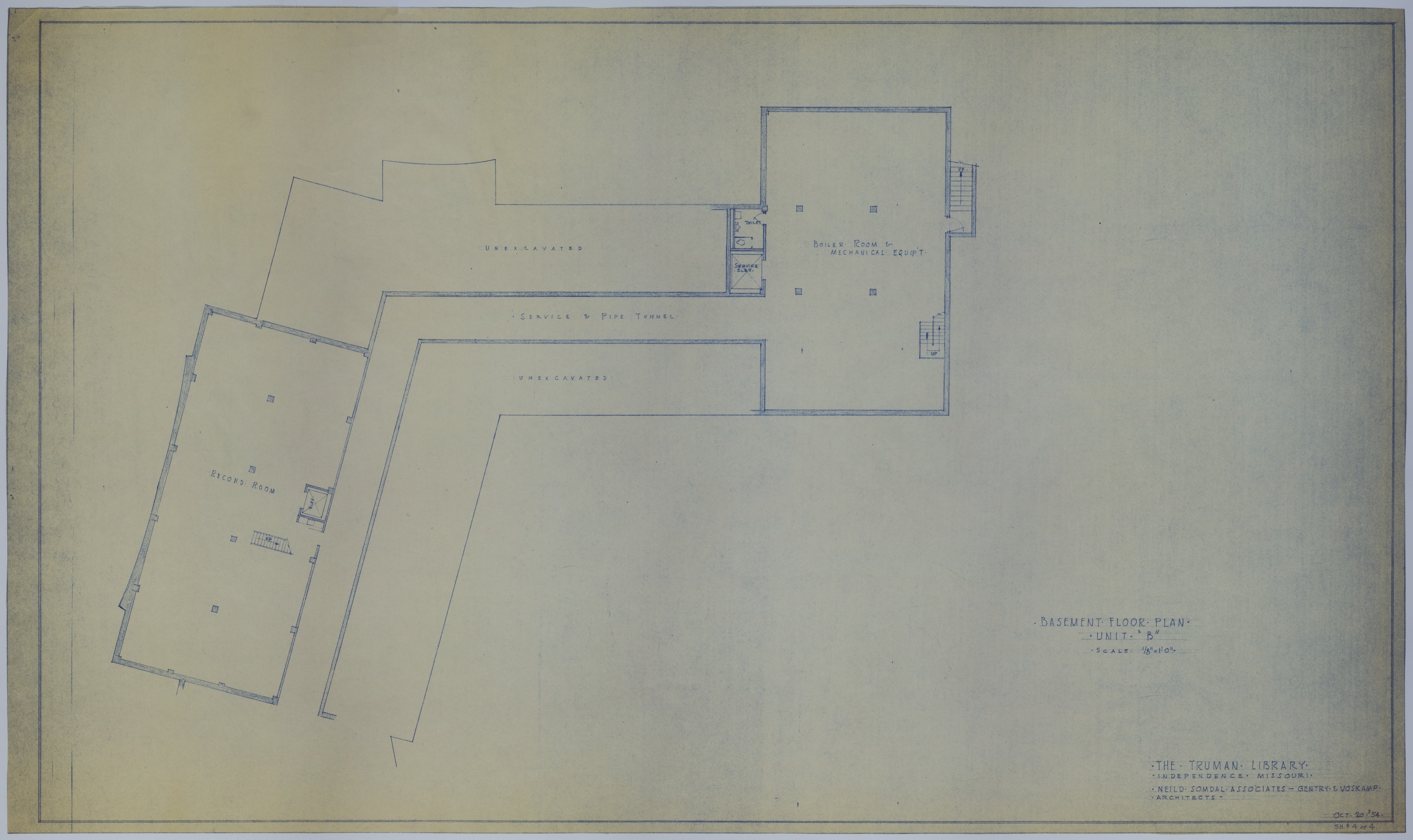 M30.jpg Drawing of the Proposed Basement of the Harry S. Truman Library