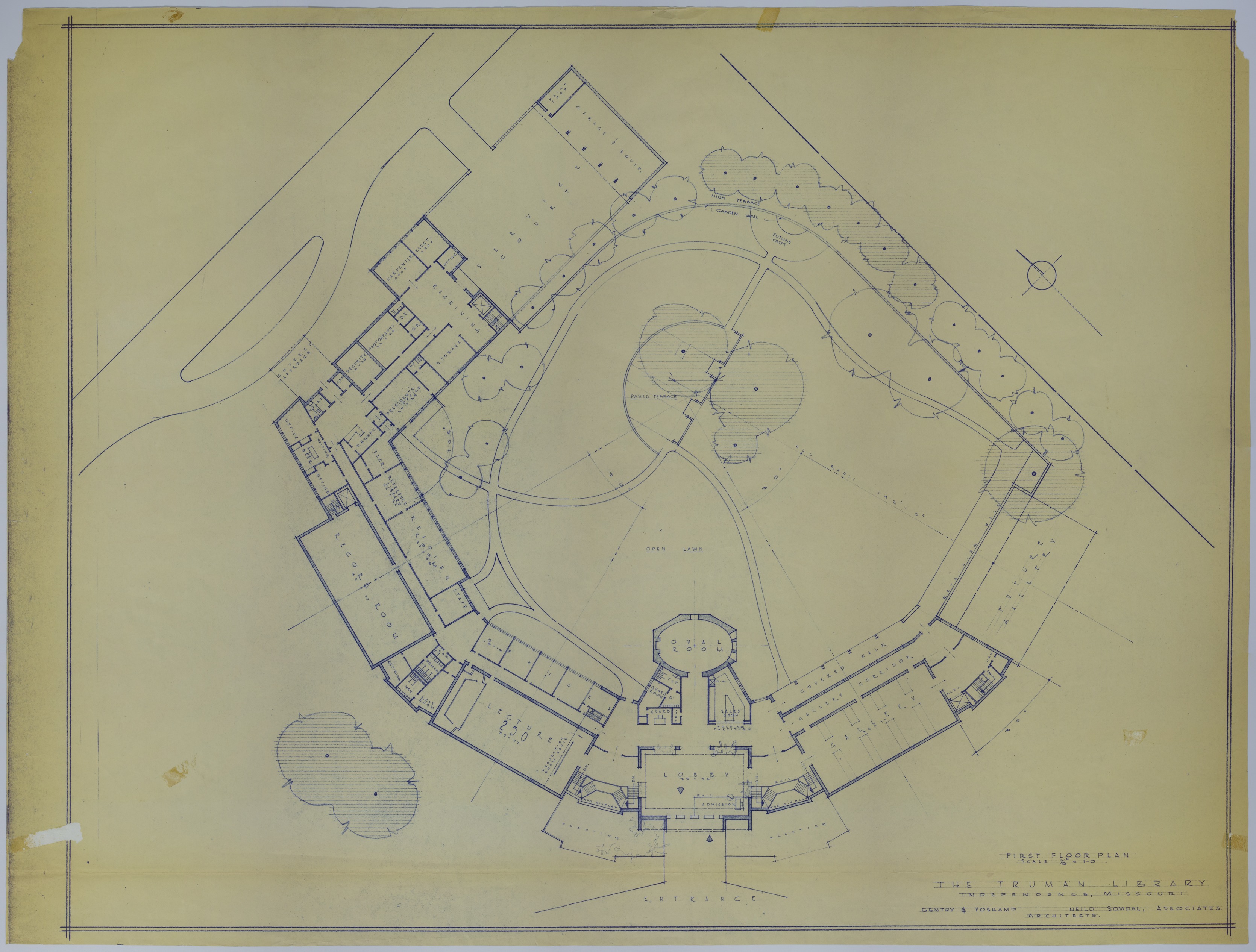 M32.jpg Drawing of the Proposed First Floor of the Harry S. Truman Library