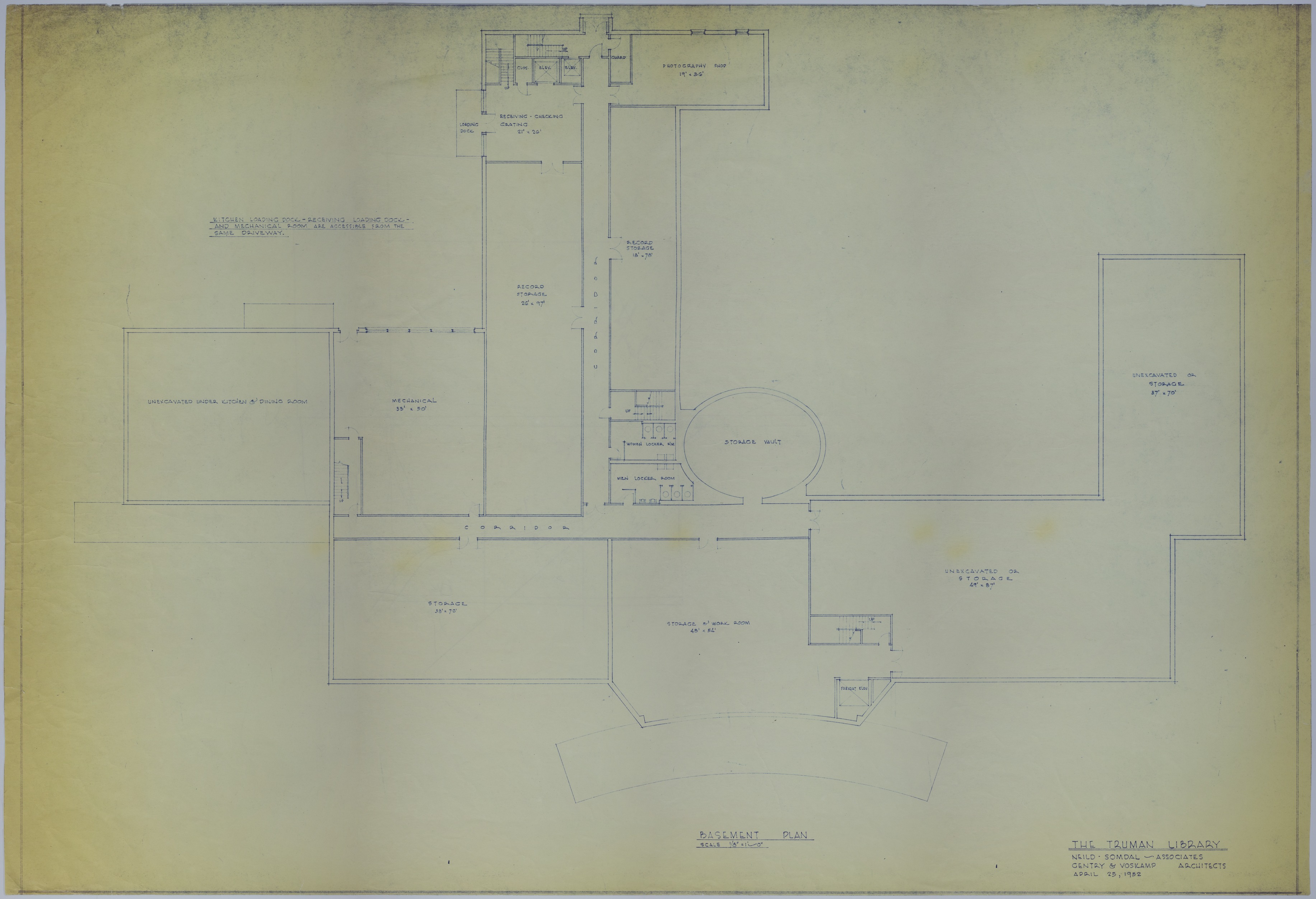 M35.jpg Drawing of the Proposed Basement of the Harry S. Truman Library