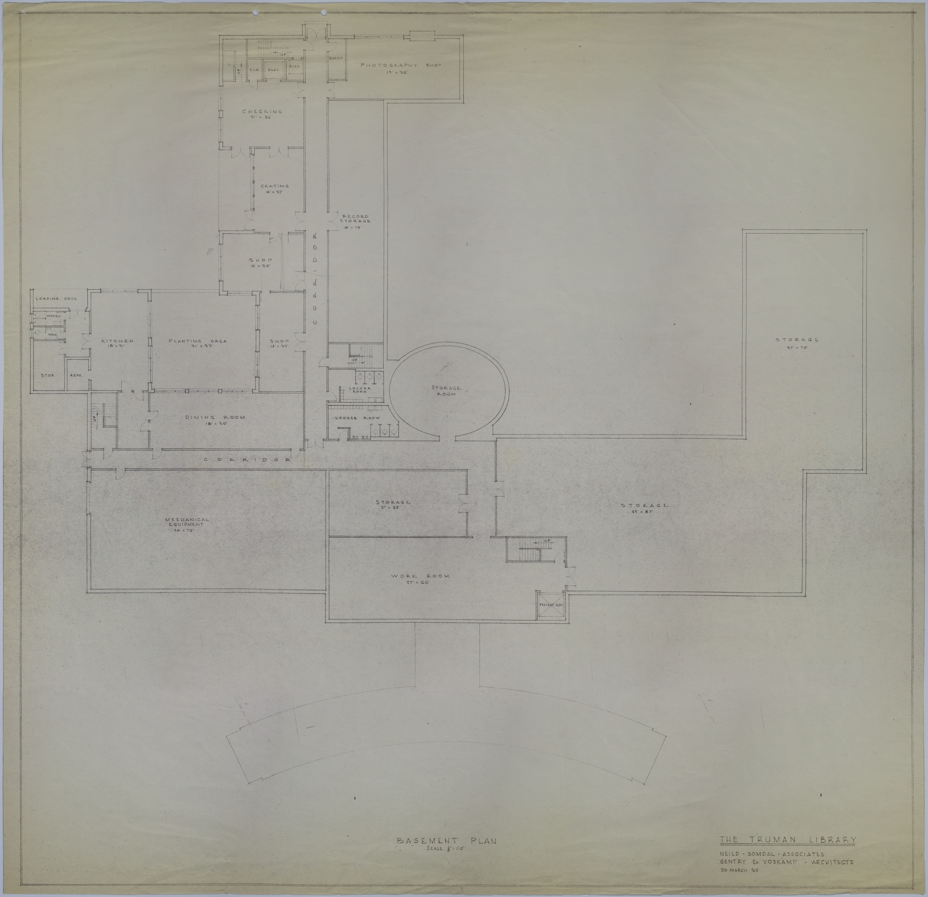 M39.jpg Drawing of the Proposed Basement of the Harry S. Truman Library