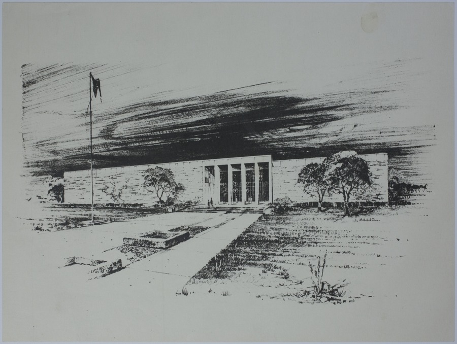 M48.jpg Drawing of the Proposed Front Entrance of the Harry S. Truman Library