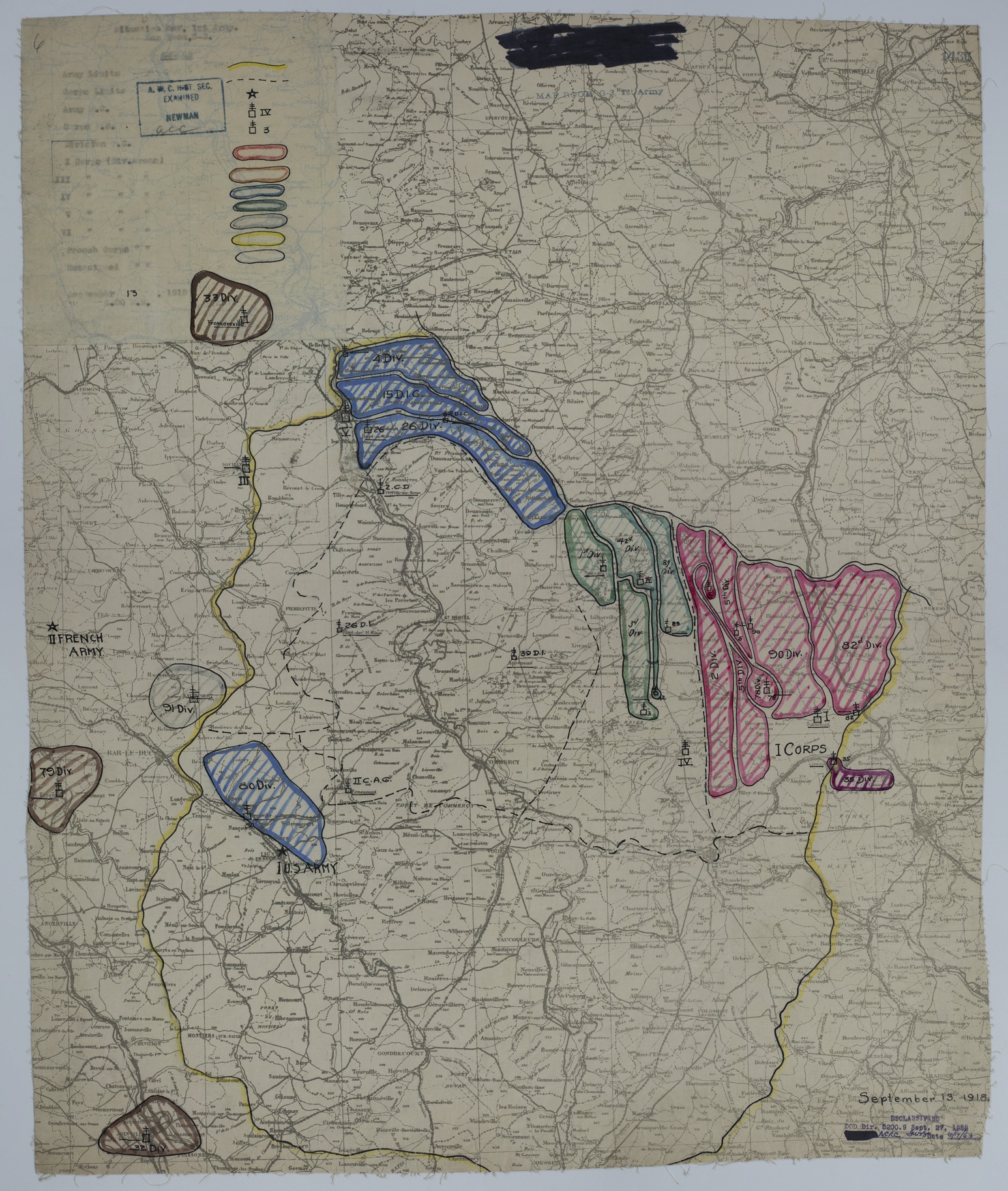 M480.jpg Map of Divisional Positions on September 13, 1918