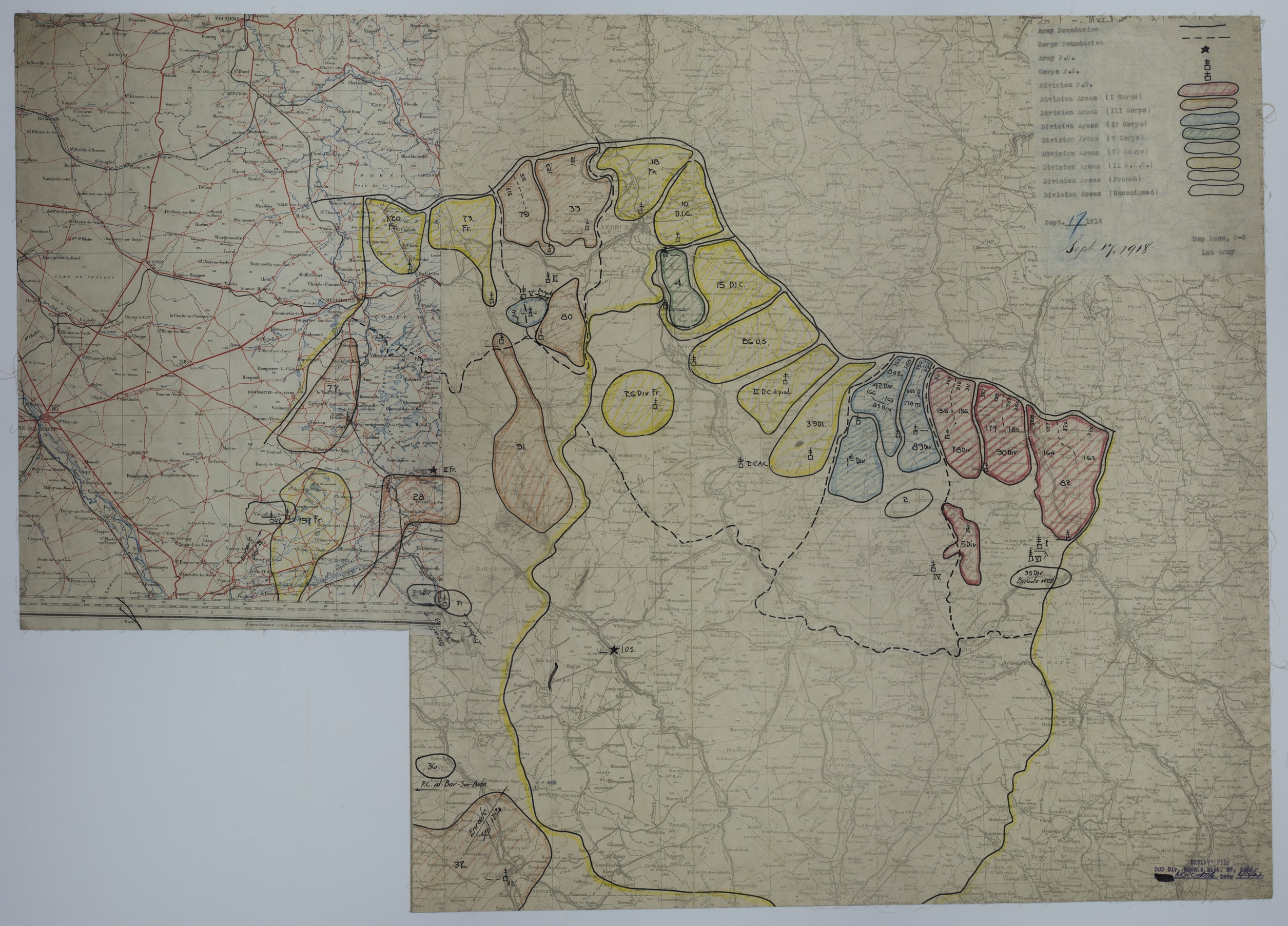 M485.jpg Map of Divisional Positions on September 17, 1918