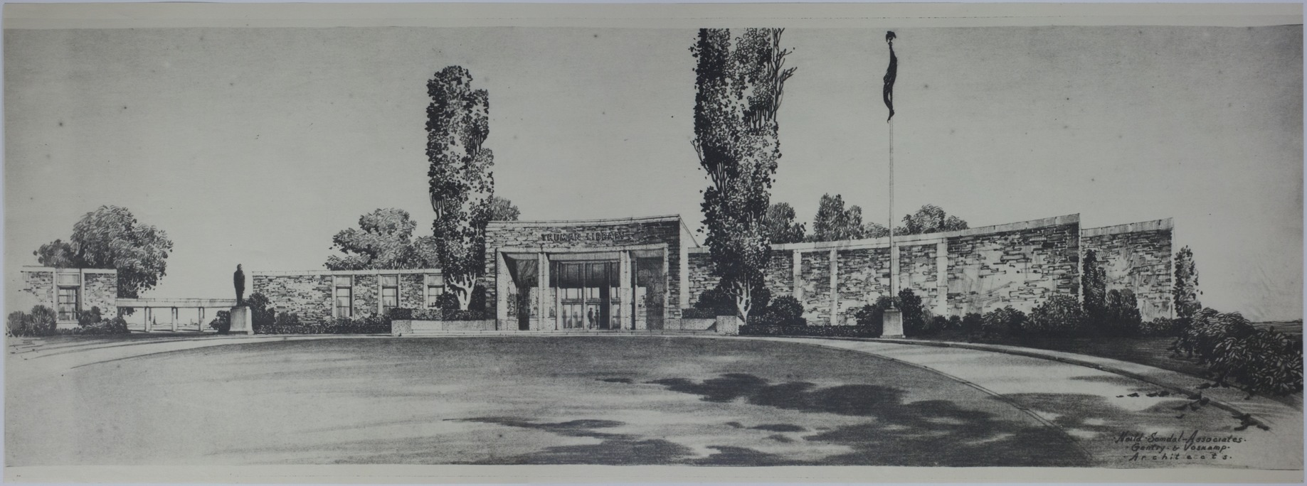 M50.jpg Drawing of the Proposed Front Entrance of the Harry S. Truman Library