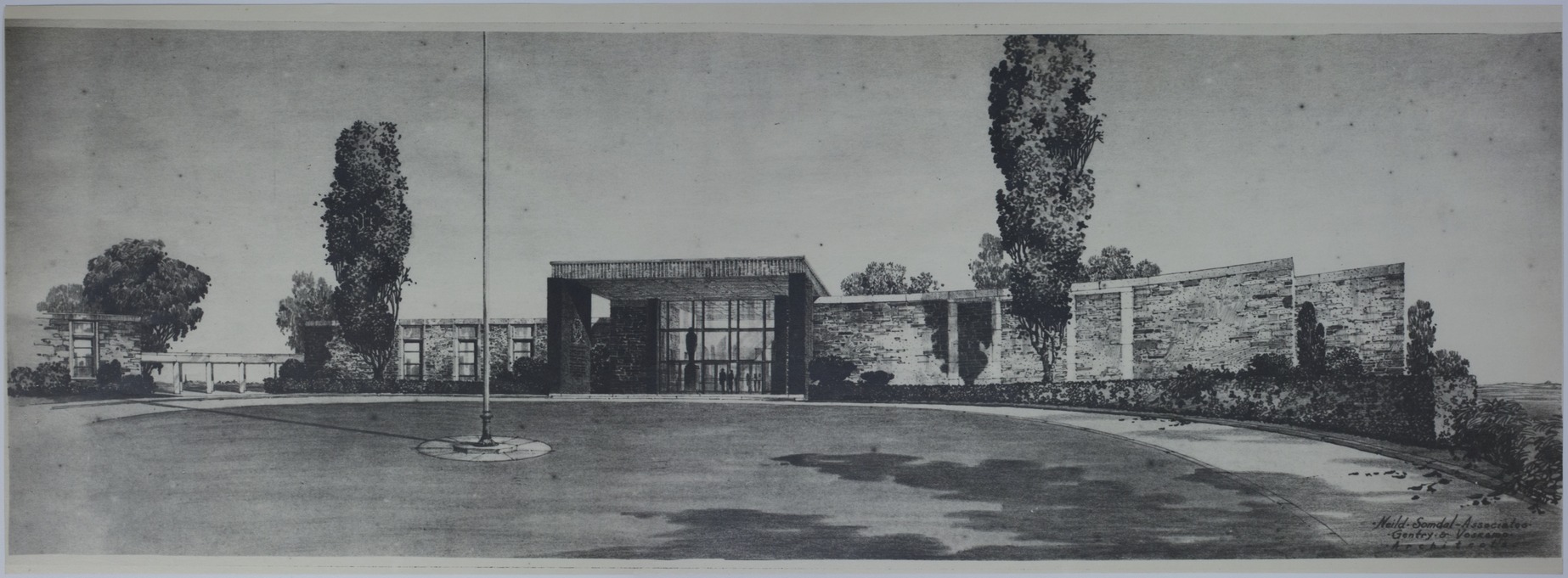 M51.jpg Drawing of the Proposed Front Entrance of the Harry S. Truman Library