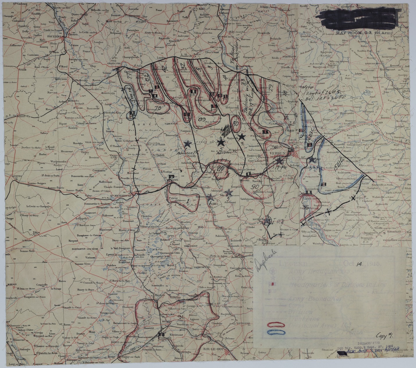 M512.jpg Map of Divisional Positions on October 14, 1918