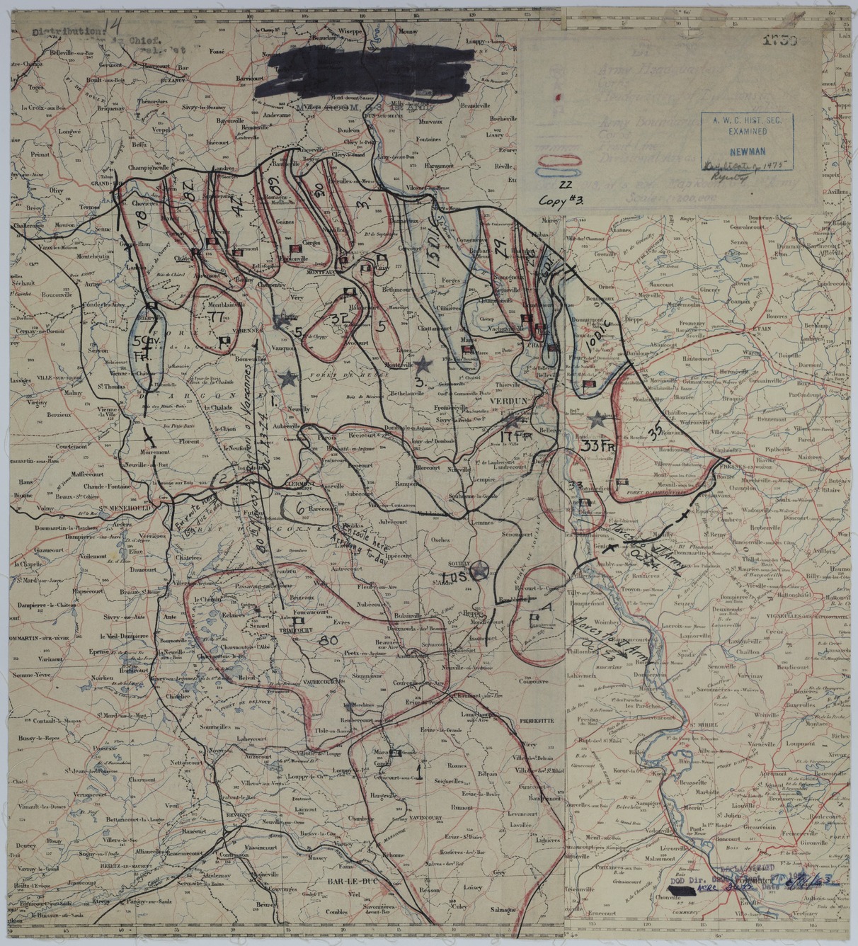 M520.jpg Map of Divisional Positions on October 22, 1918
