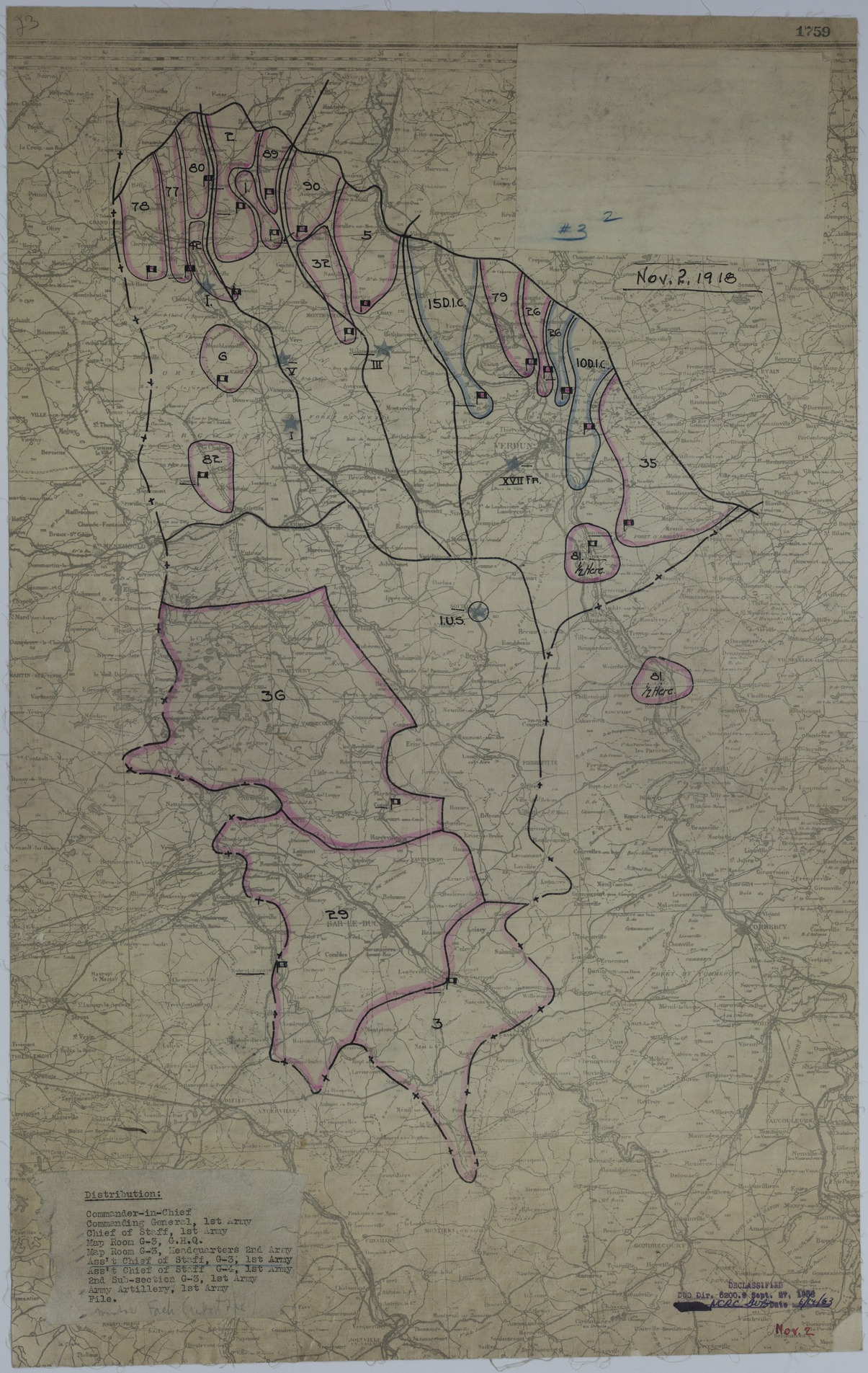 M530.jpg Map of Divisional Positions on November 2, 1918