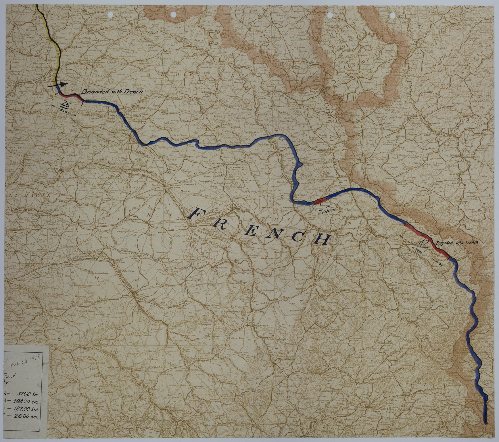 M548.jpg Map of the Front Lines on February 28, 1918