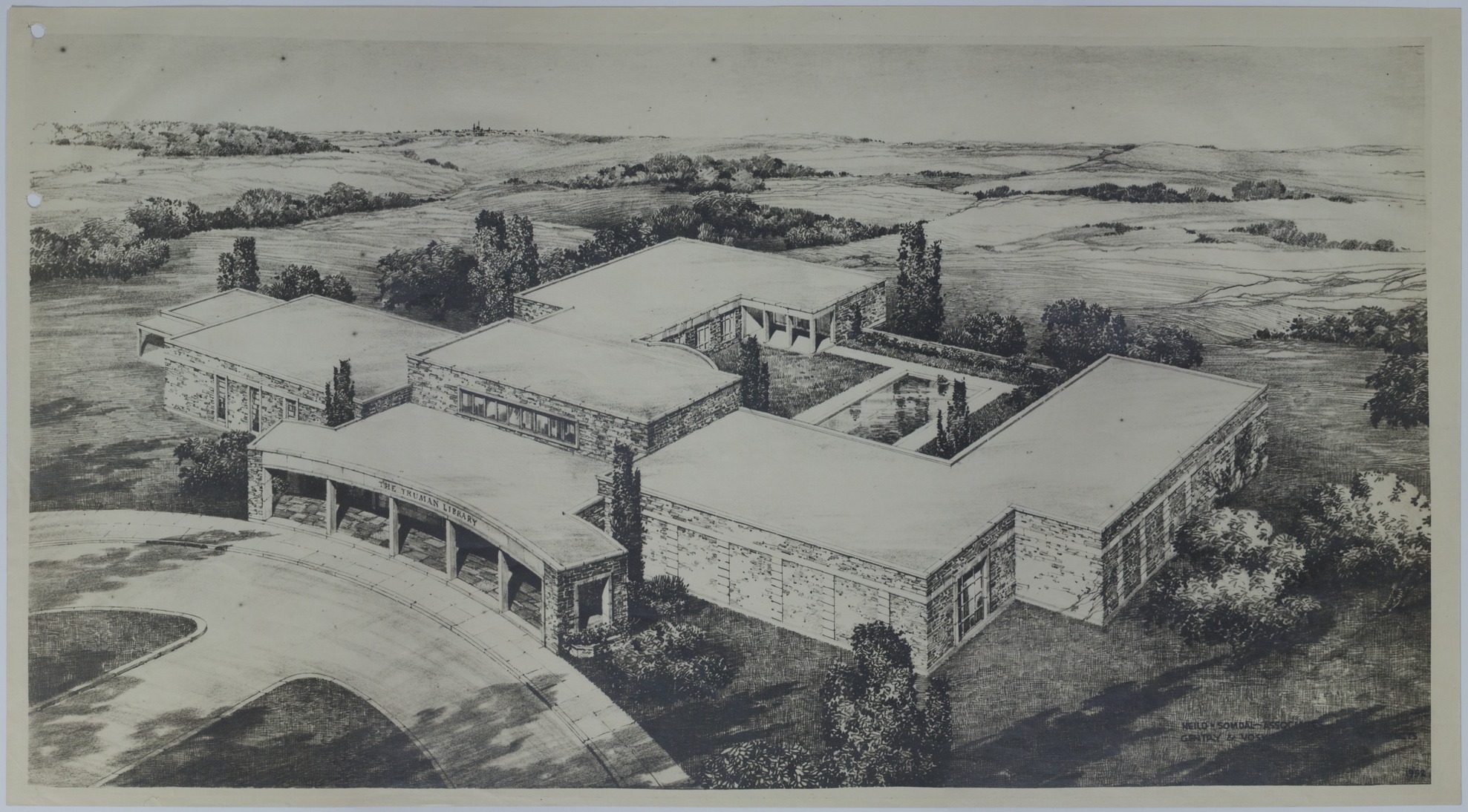 Drawing of the Proposed Harry S. Truman Library