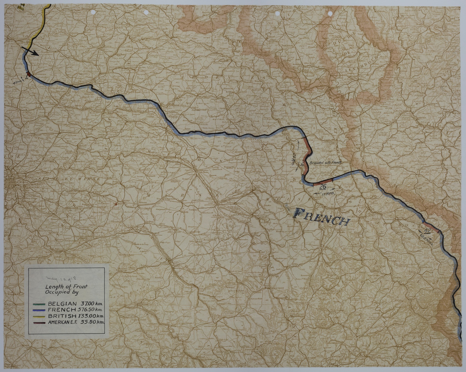M554.jpg Map of the Front Lines on May 10, 1918