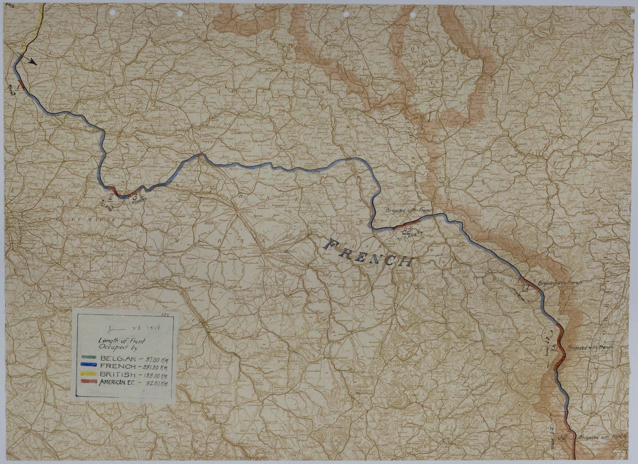 M559.jpg Map of the Front Lines on June 28, 1918