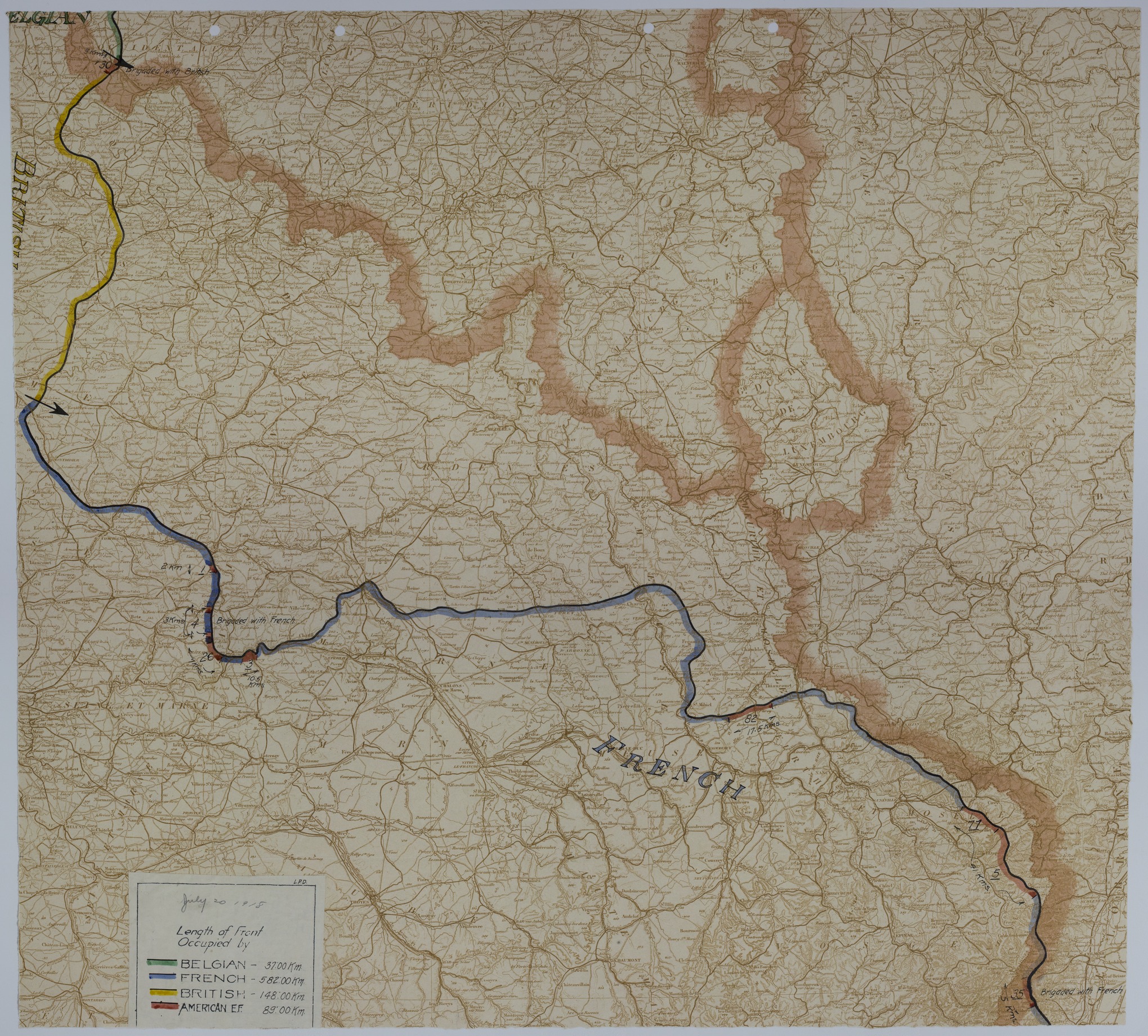 M561.jpg Map of the Front Lines on July 20, 1918