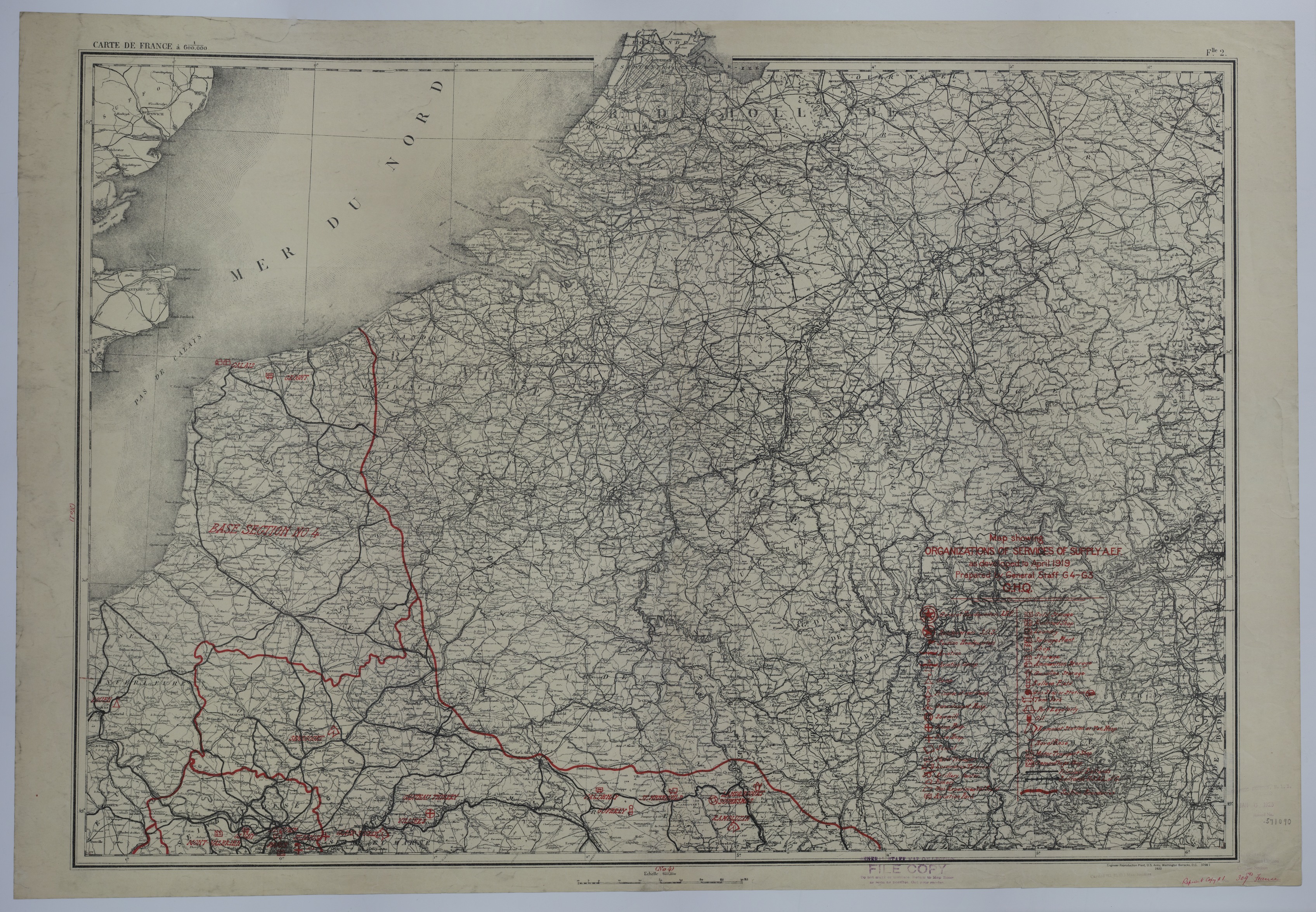 M574.jpg Map of the Organization of American Supply Services