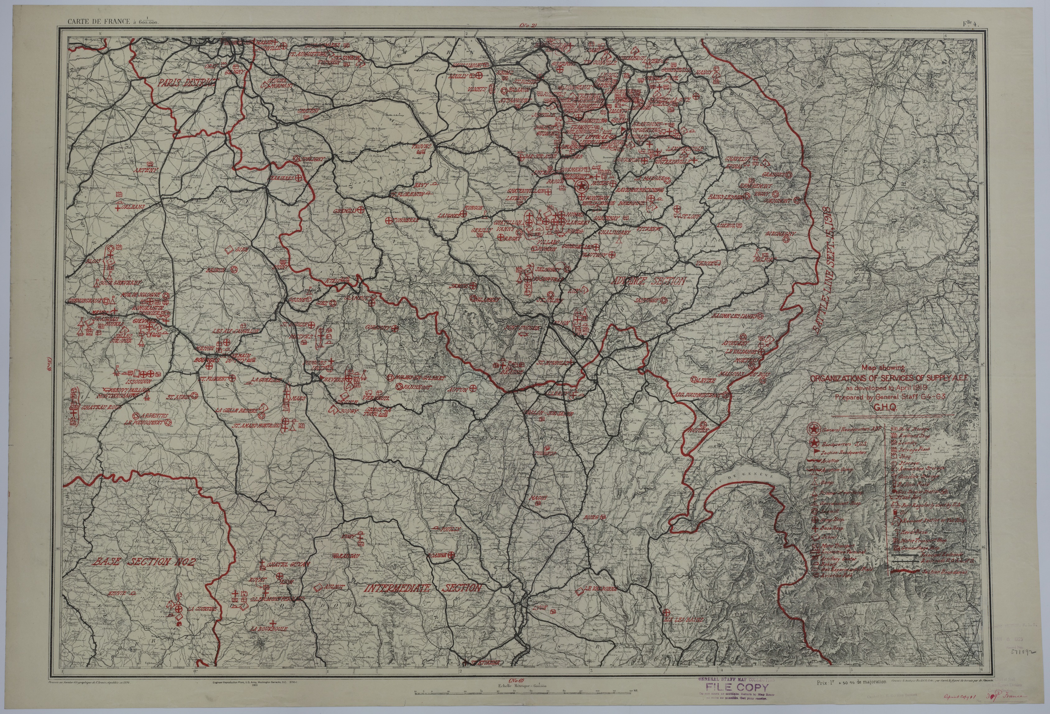 M576.jpg Map of the Organization of American Supply Services