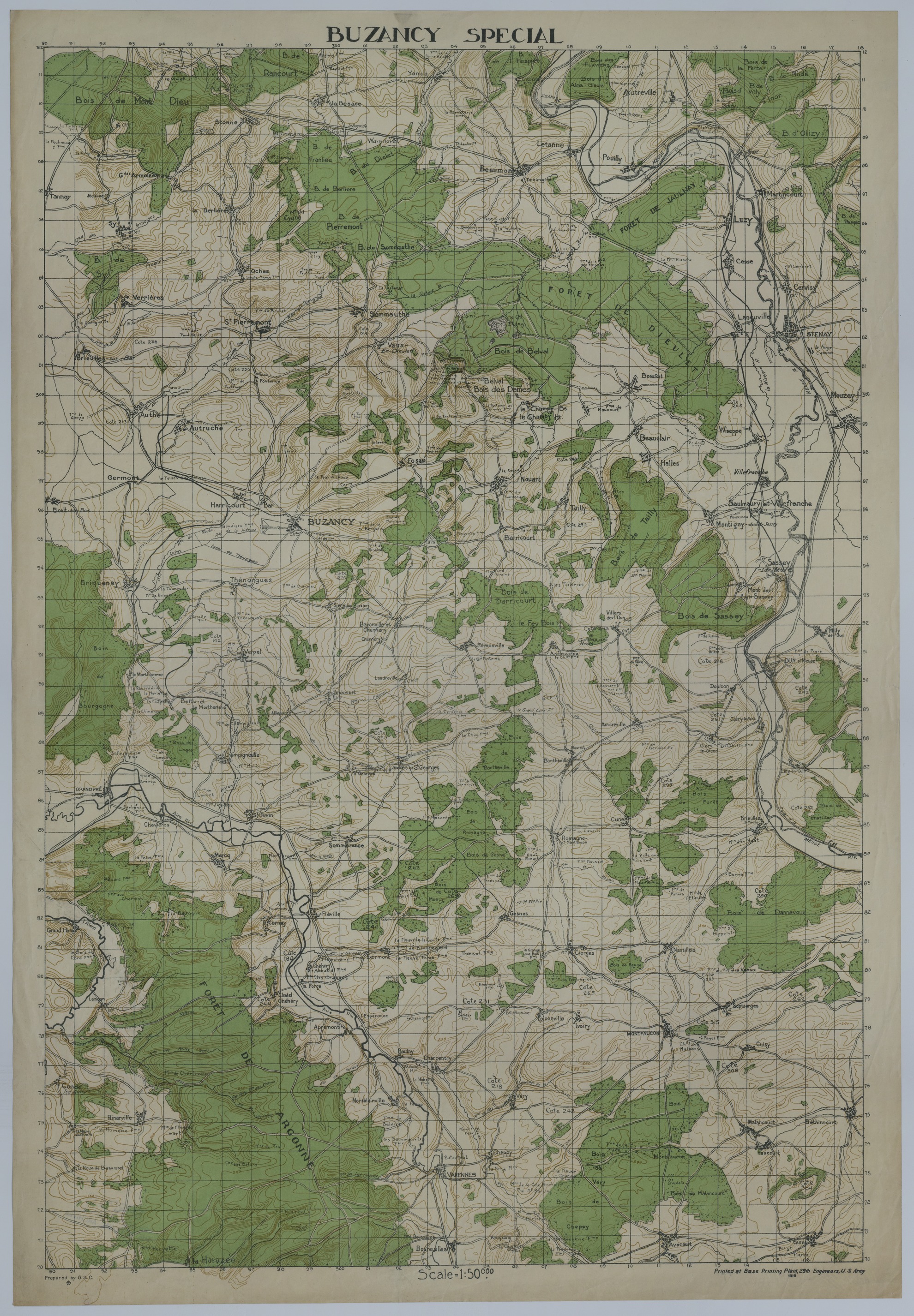 M582.jpg Map of Forests and Woods Surrounding Buzancy