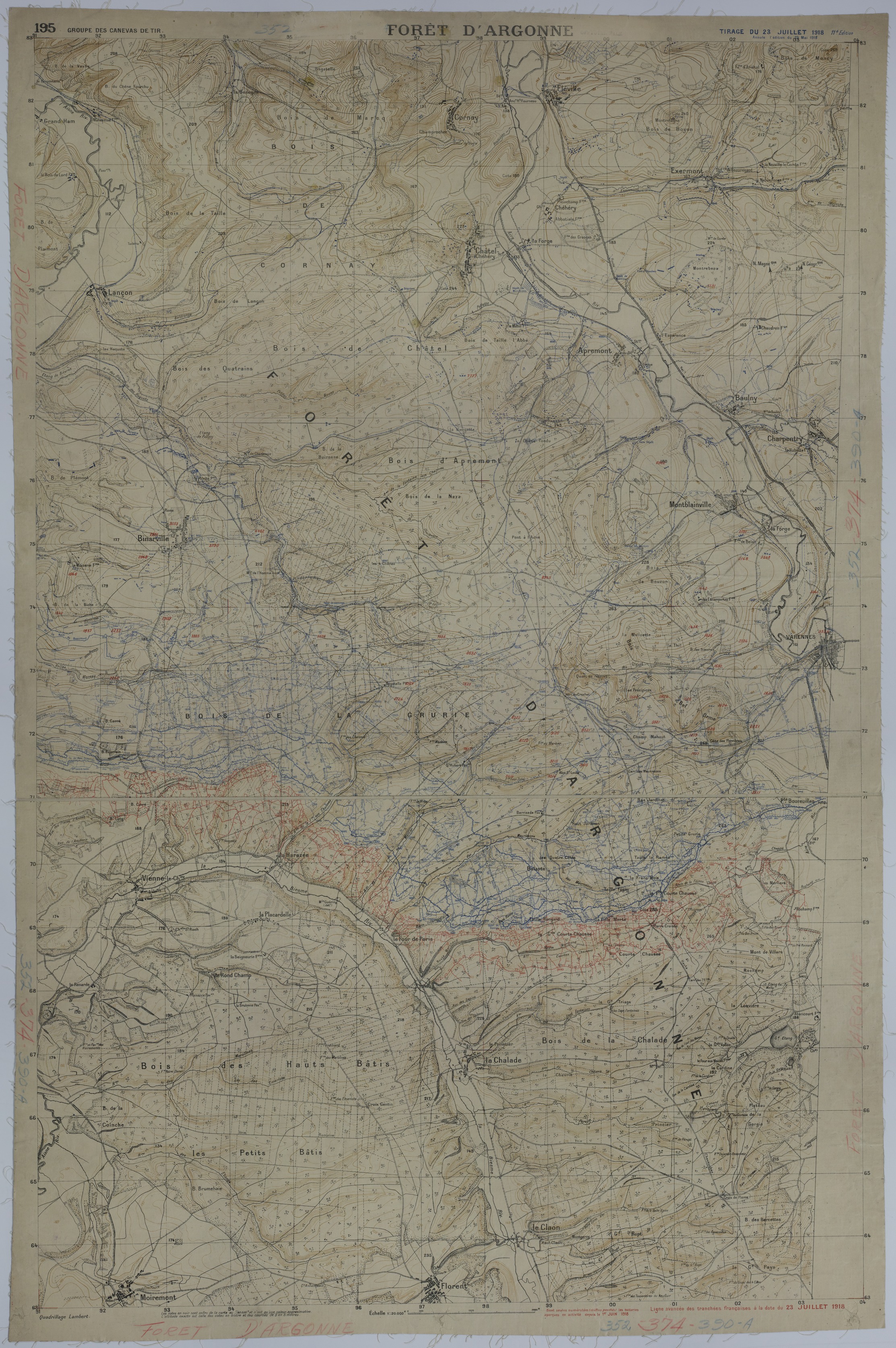 M584.jpg Map of Trench Systems Around the Argonne Forest
