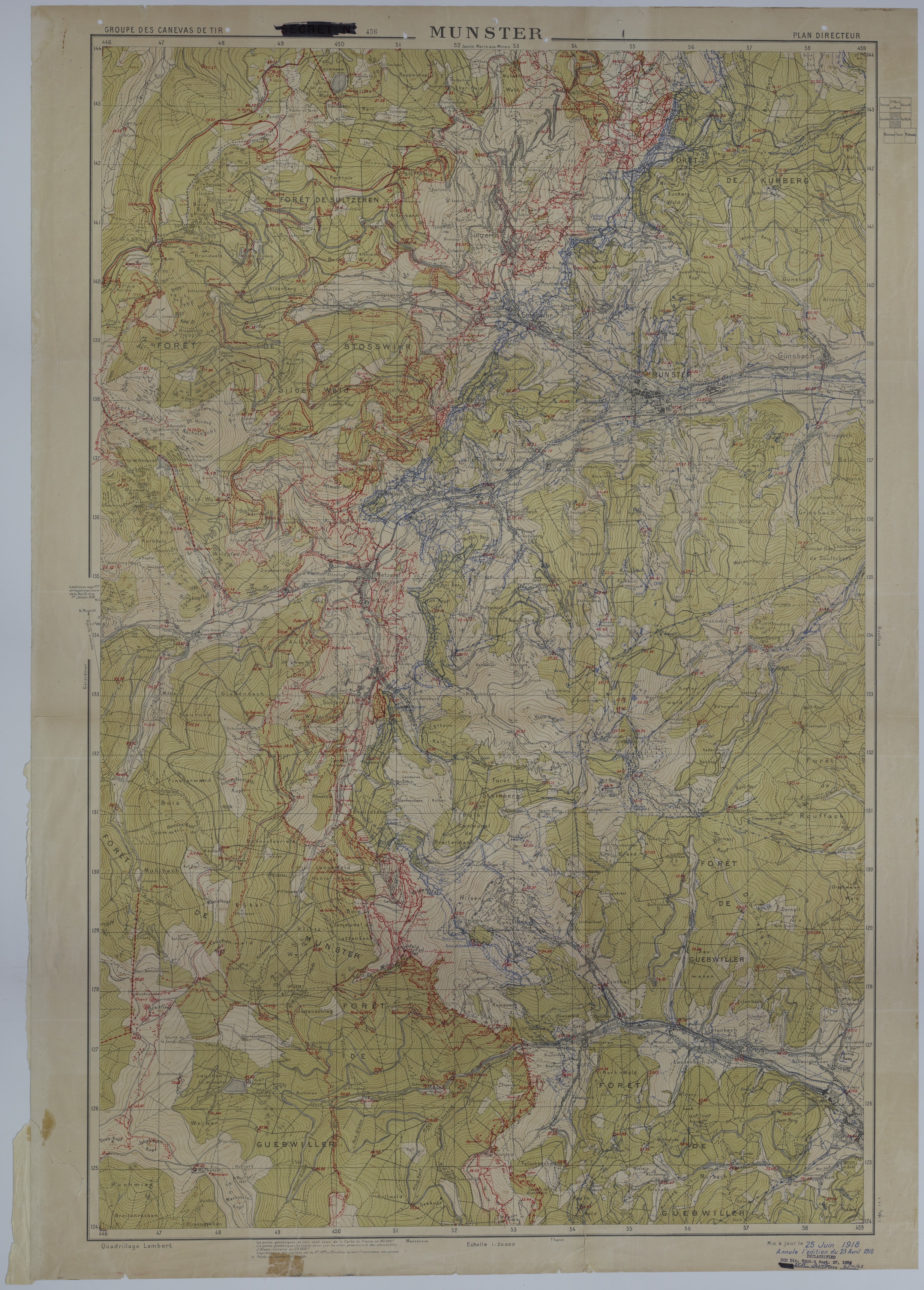 M586.jpg Map of Transportation and Trench Systems Around Munster