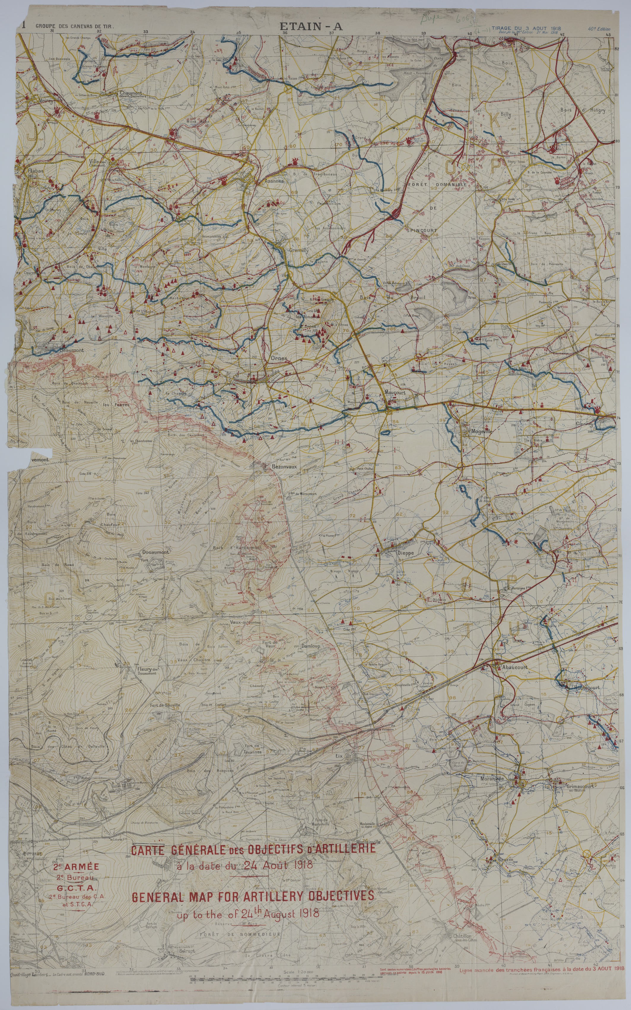 Map of German Positions