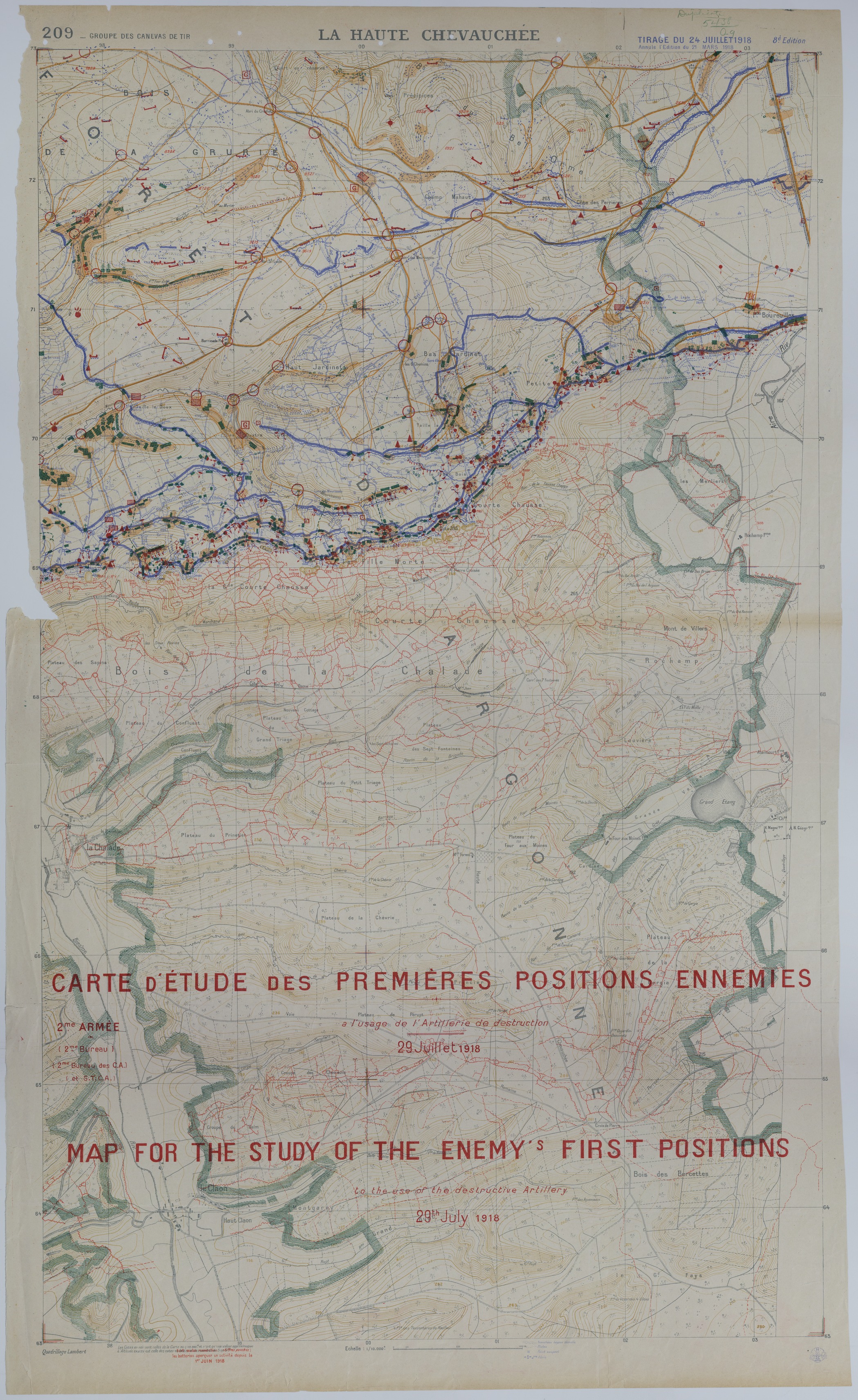 Map of German Positions