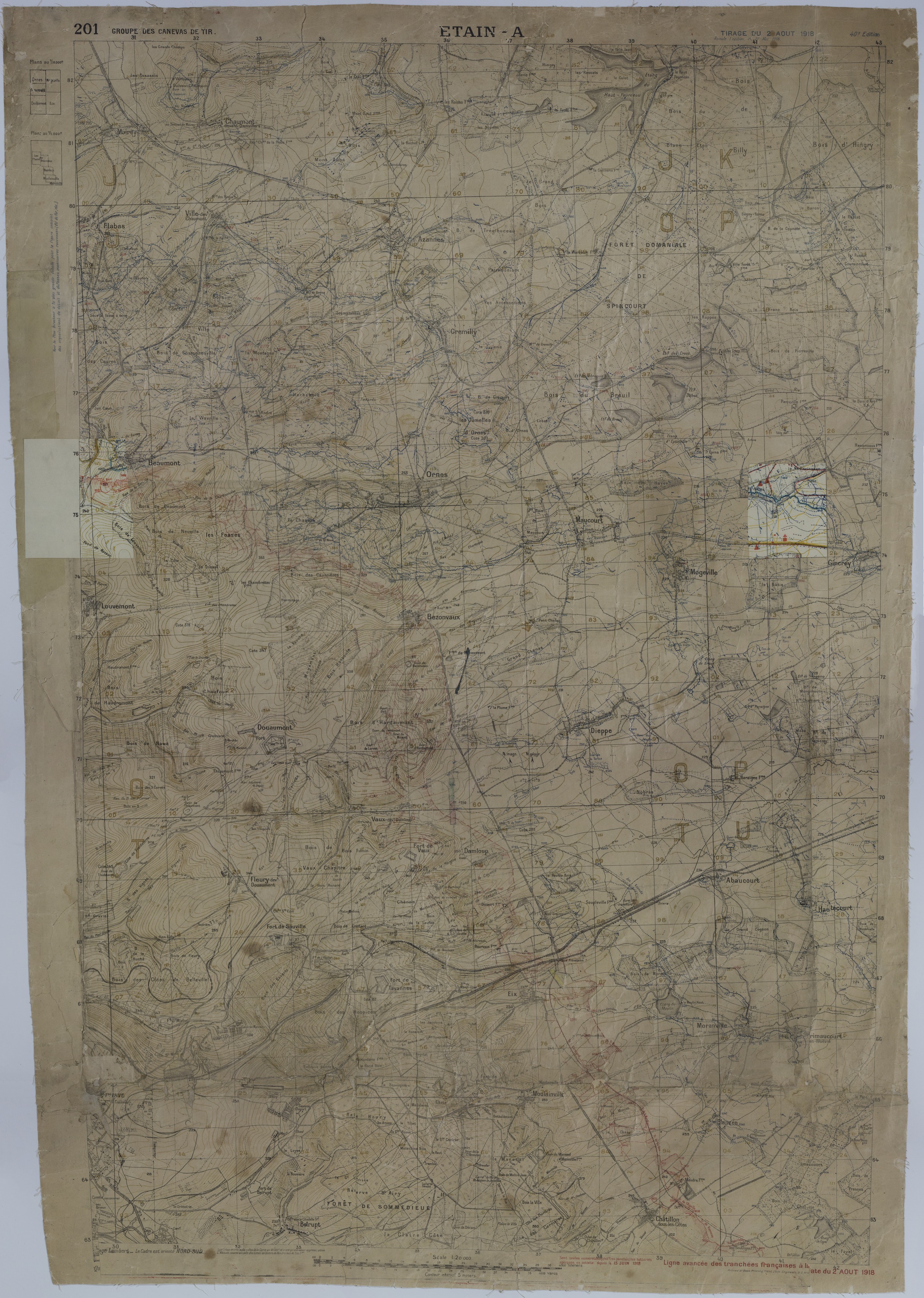 M614.jpg Map of Allied and Enemy Front Lines