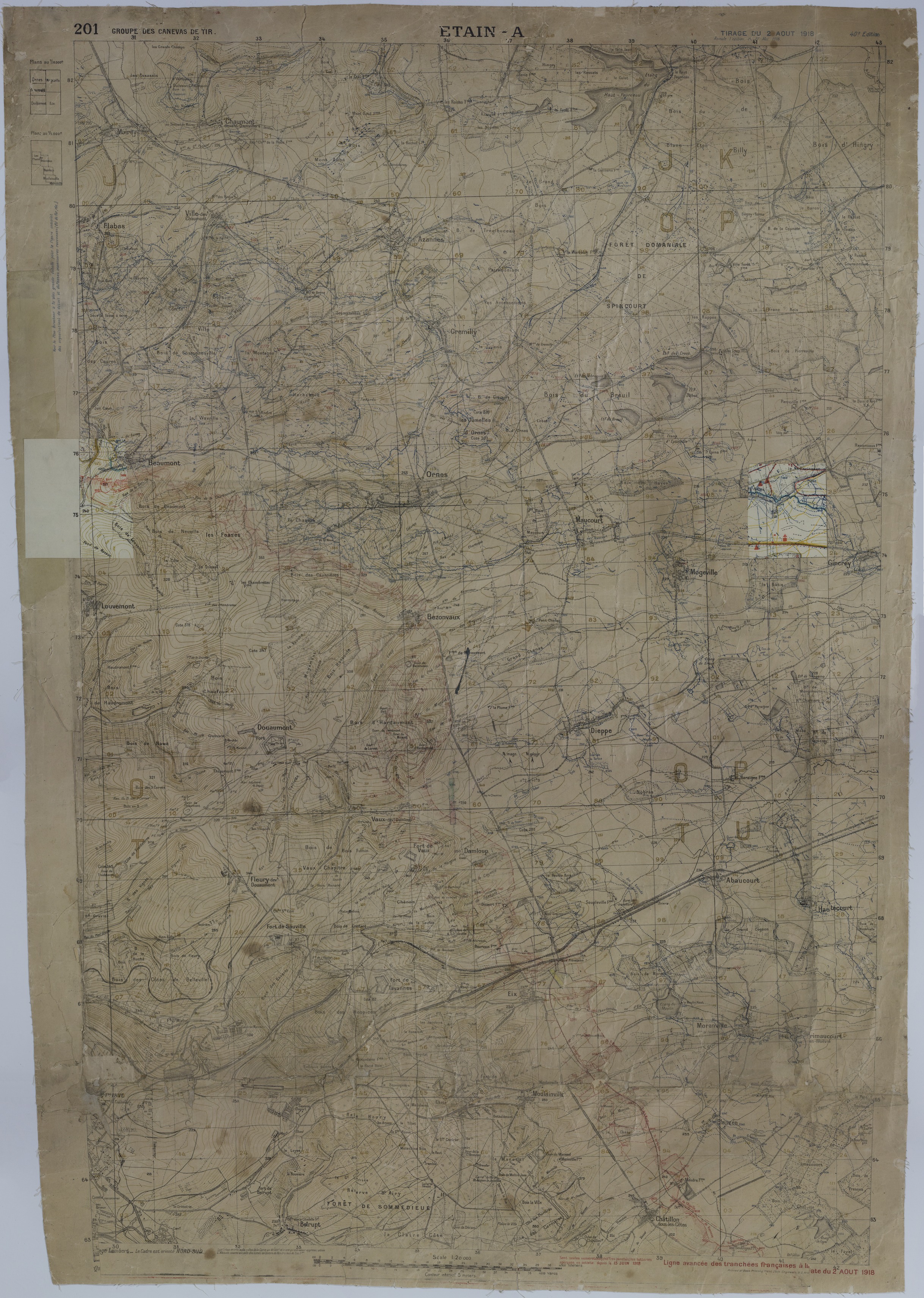 Map of Allied and Enemy Front Lines