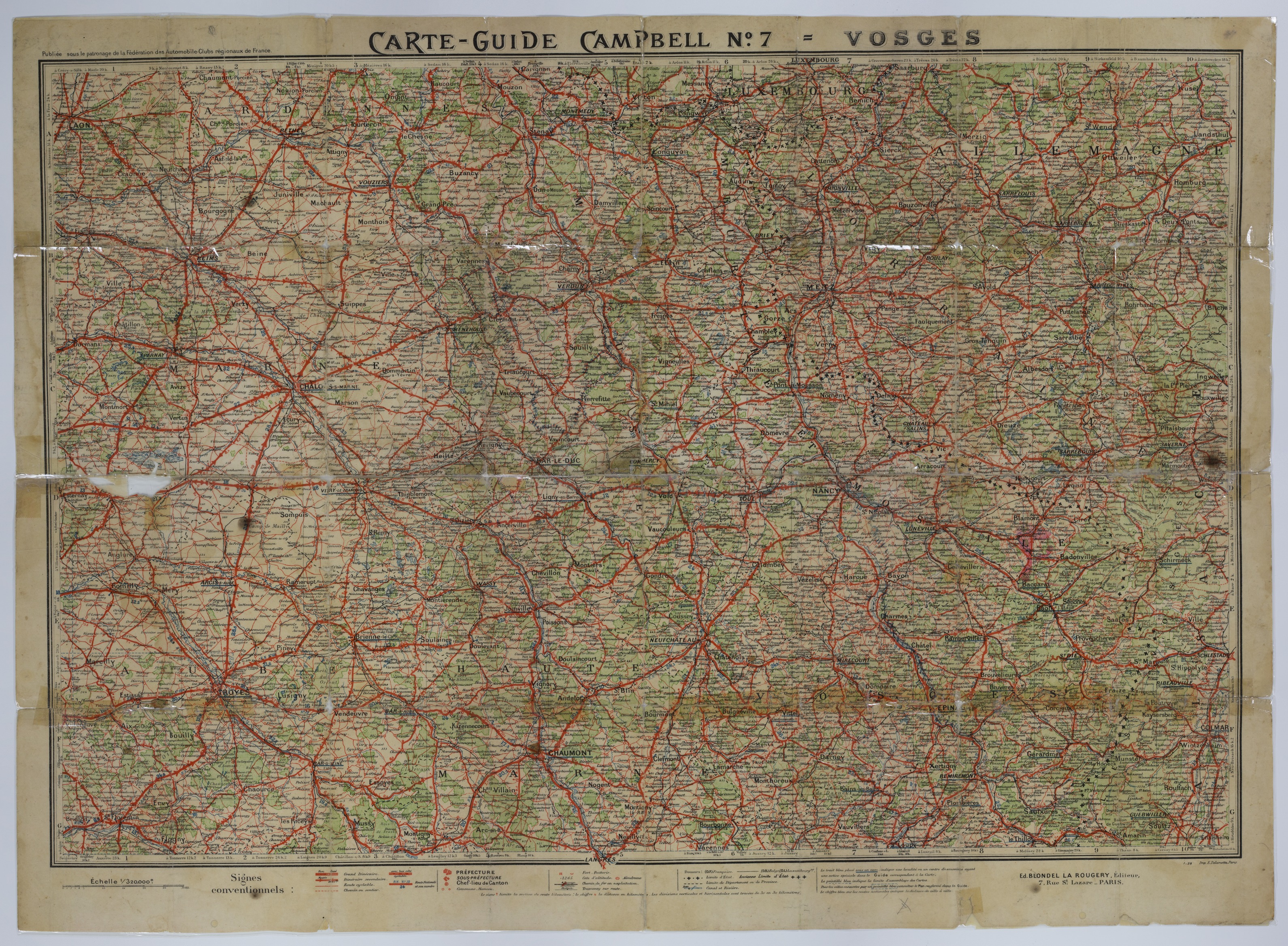 M625.jpg Map of Roads in the Vosges Mountains