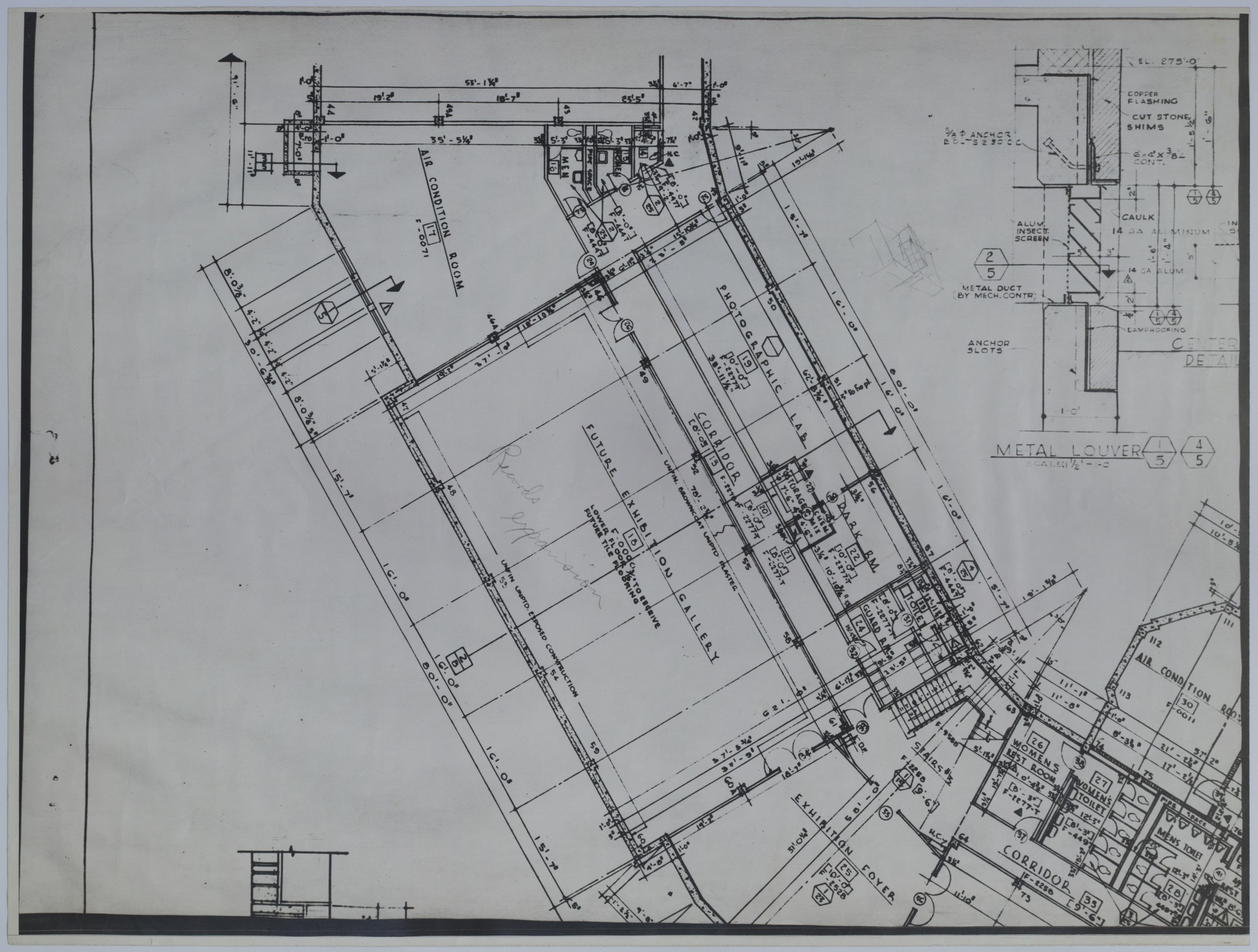 Drawing of the Proposed Basement of the Harry S. Truman Library